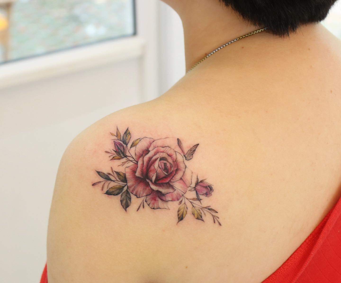 Buy Choose Love Roses Tattoo Fake Flower Tattoo for Girl Online in India   Etsy