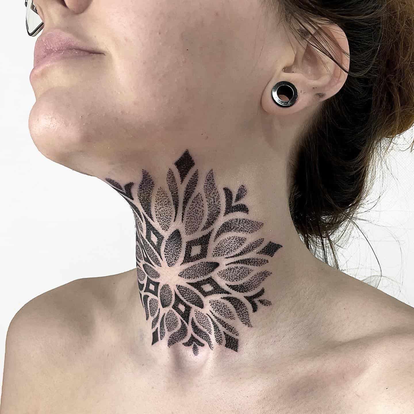 80 Cute Neck Tattoos For Girls 2023  Side  Back Designs