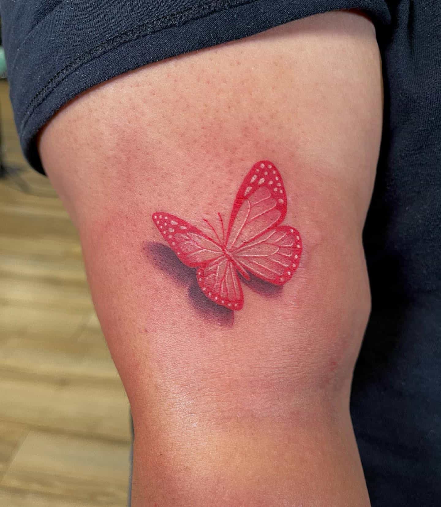 Red Butterfly Tattoo Ideas 36