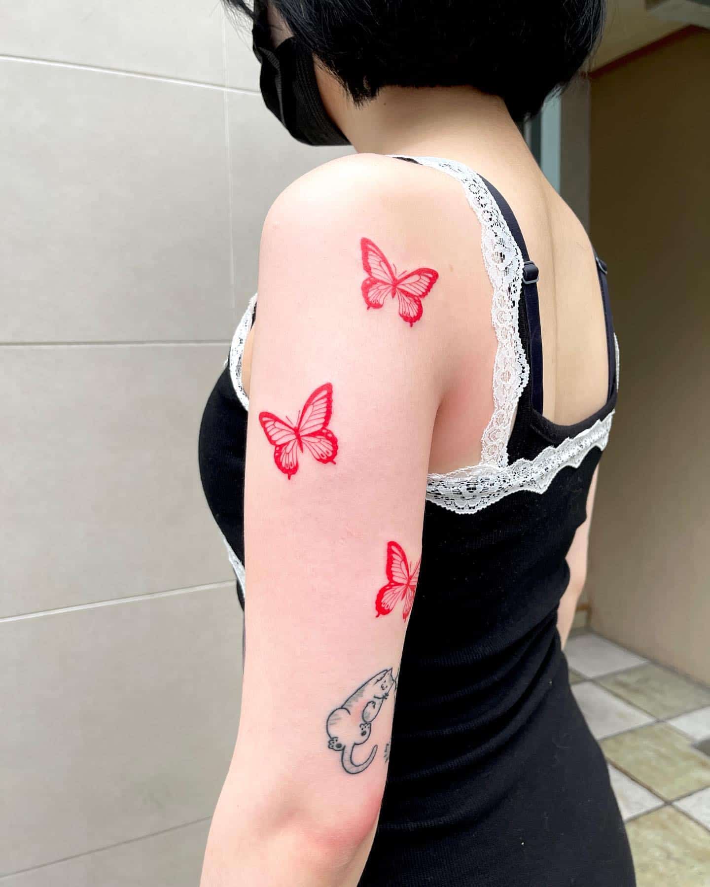 Red Butterfly Tattoo Ideas 7