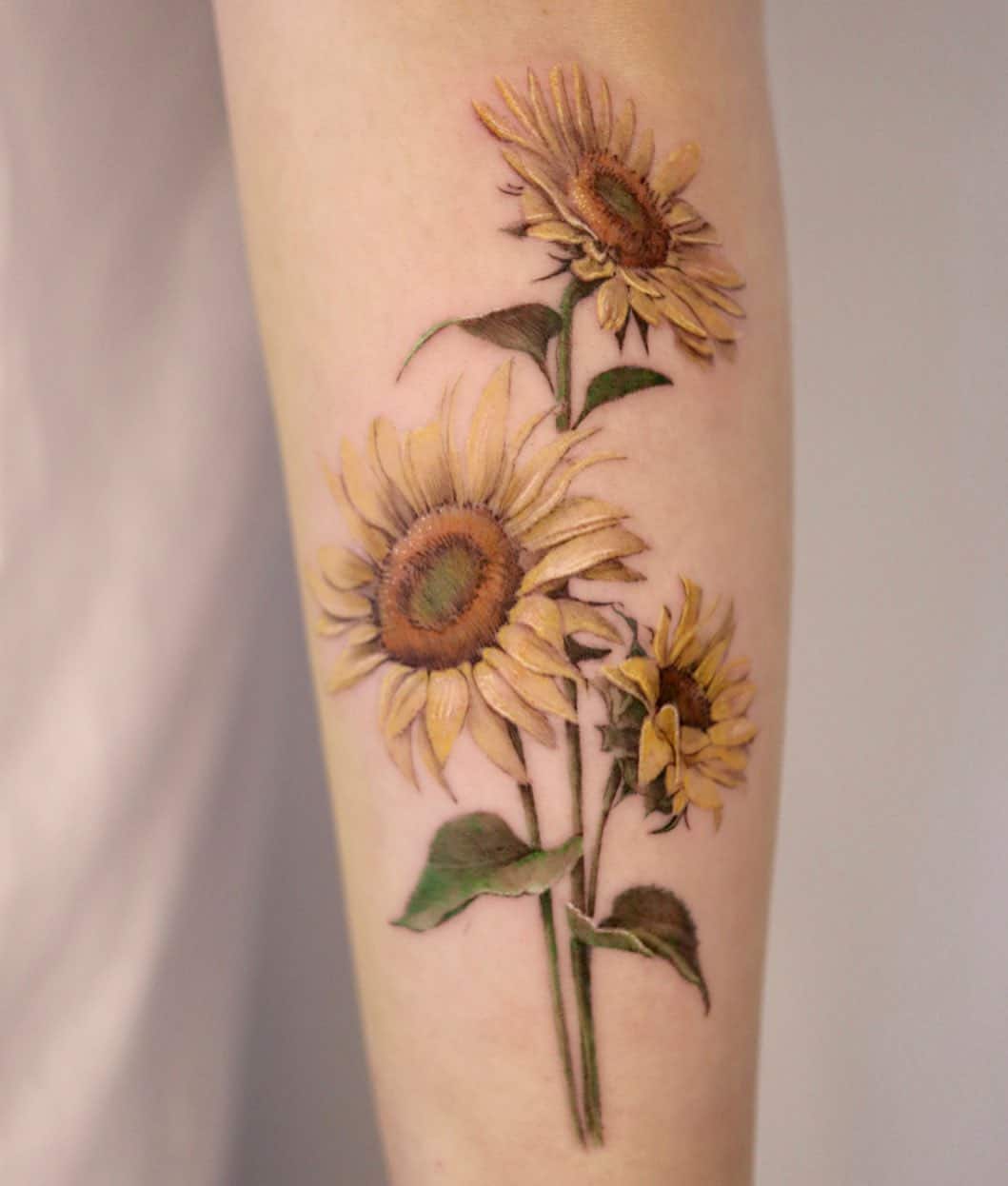Sunflower Tattoo Ideas 21