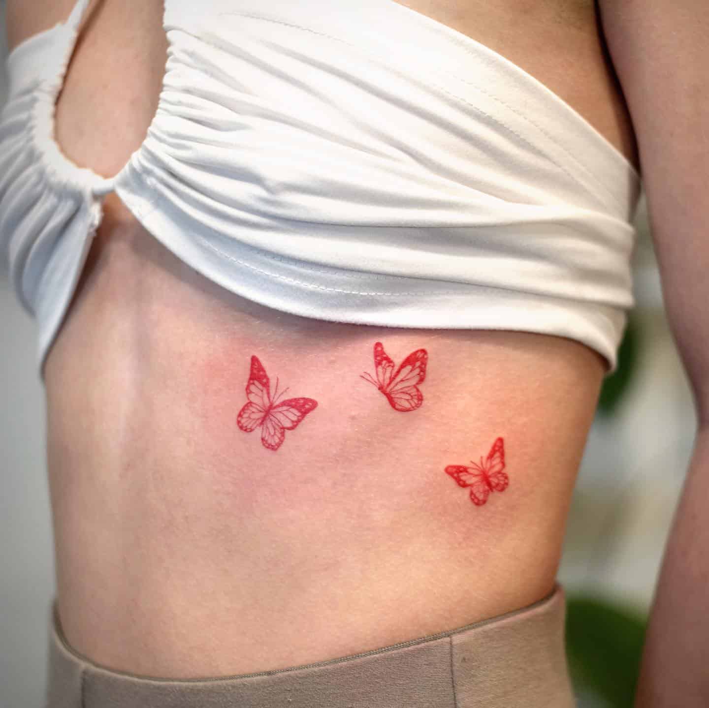 Red Butterfly Tattoo Ideas 28