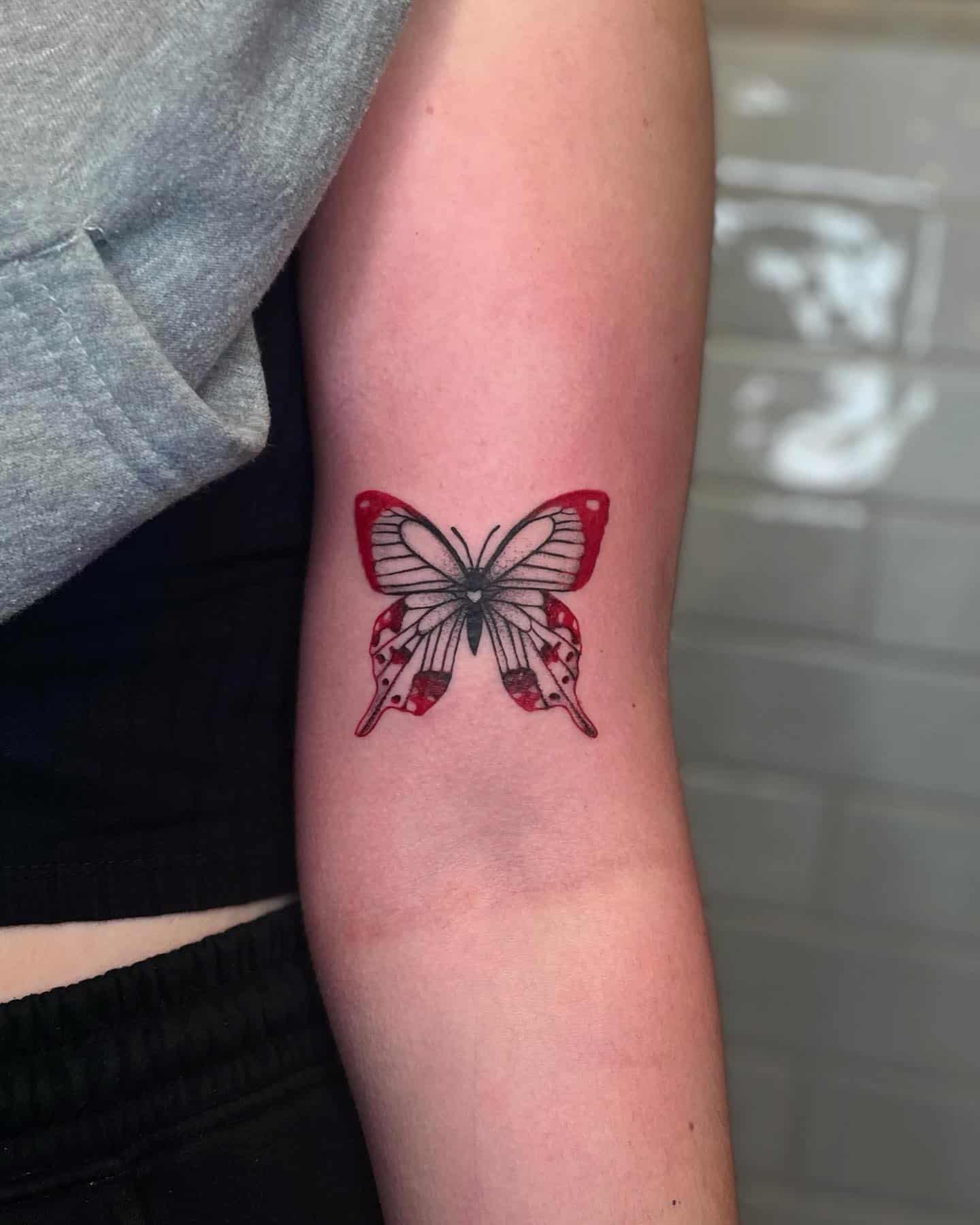 Red Butterfly Tattoo Ideas 27
