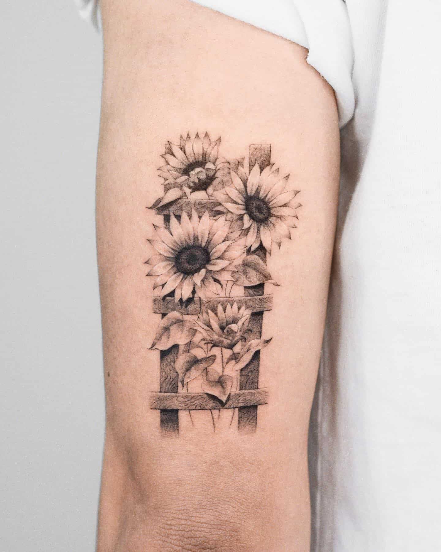 Sunflower Tattoo Ideas 4