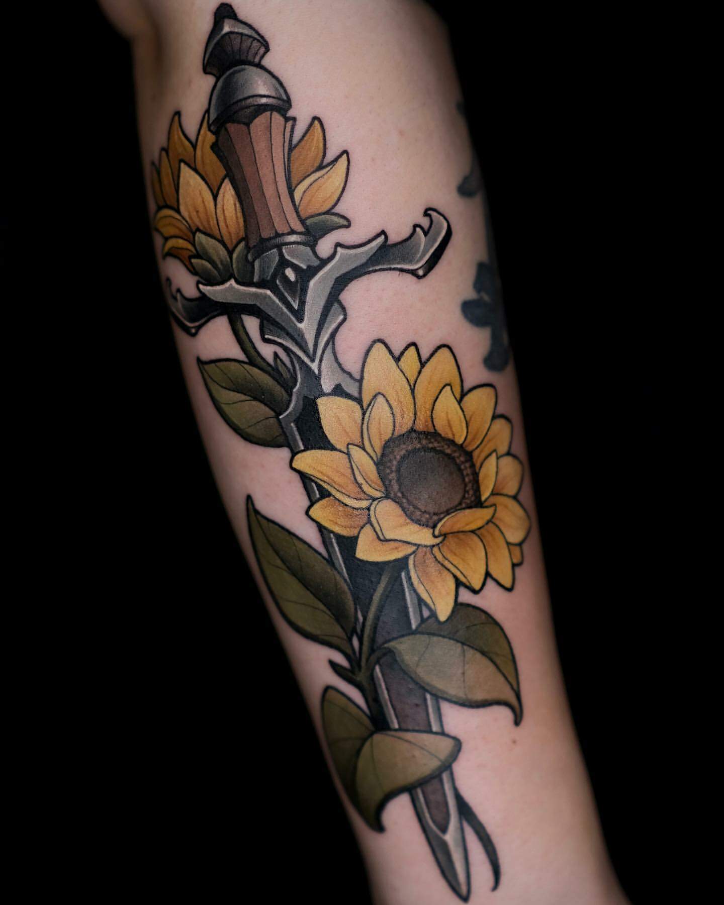 Sunflower Tattoo Ideas 20