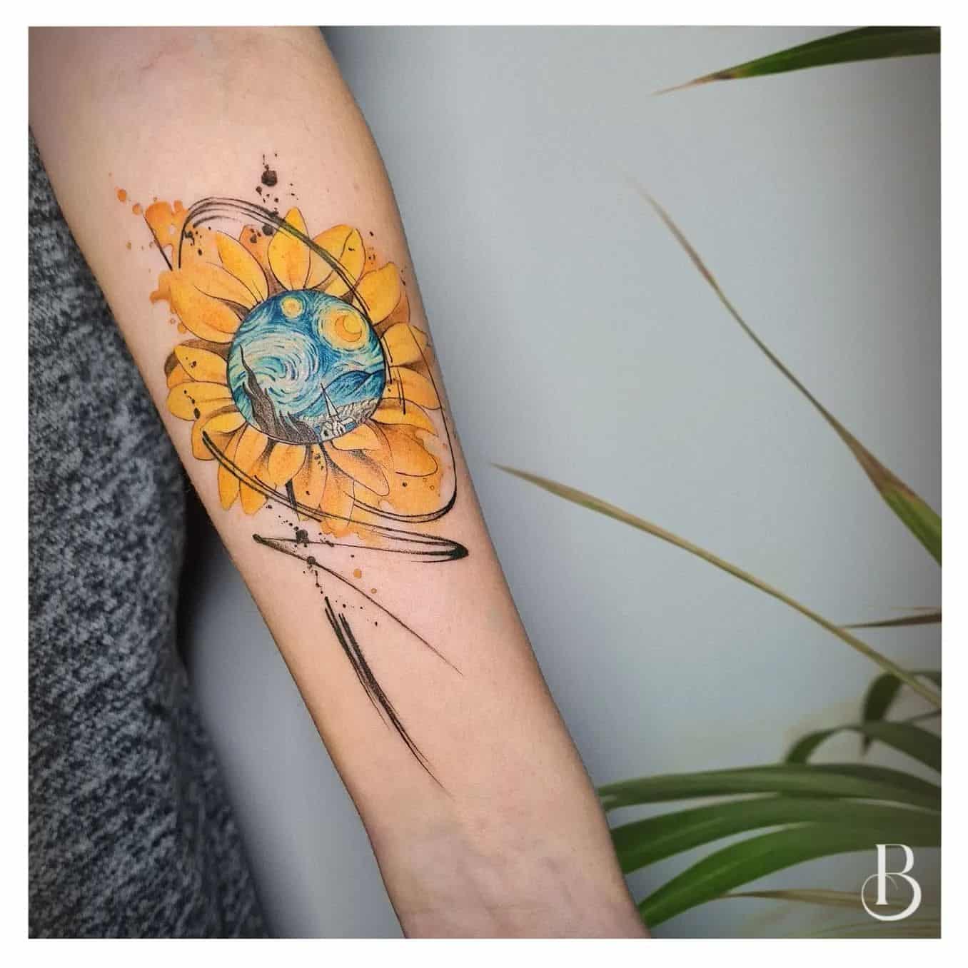 Sunflower Tattoo Ideas 30
