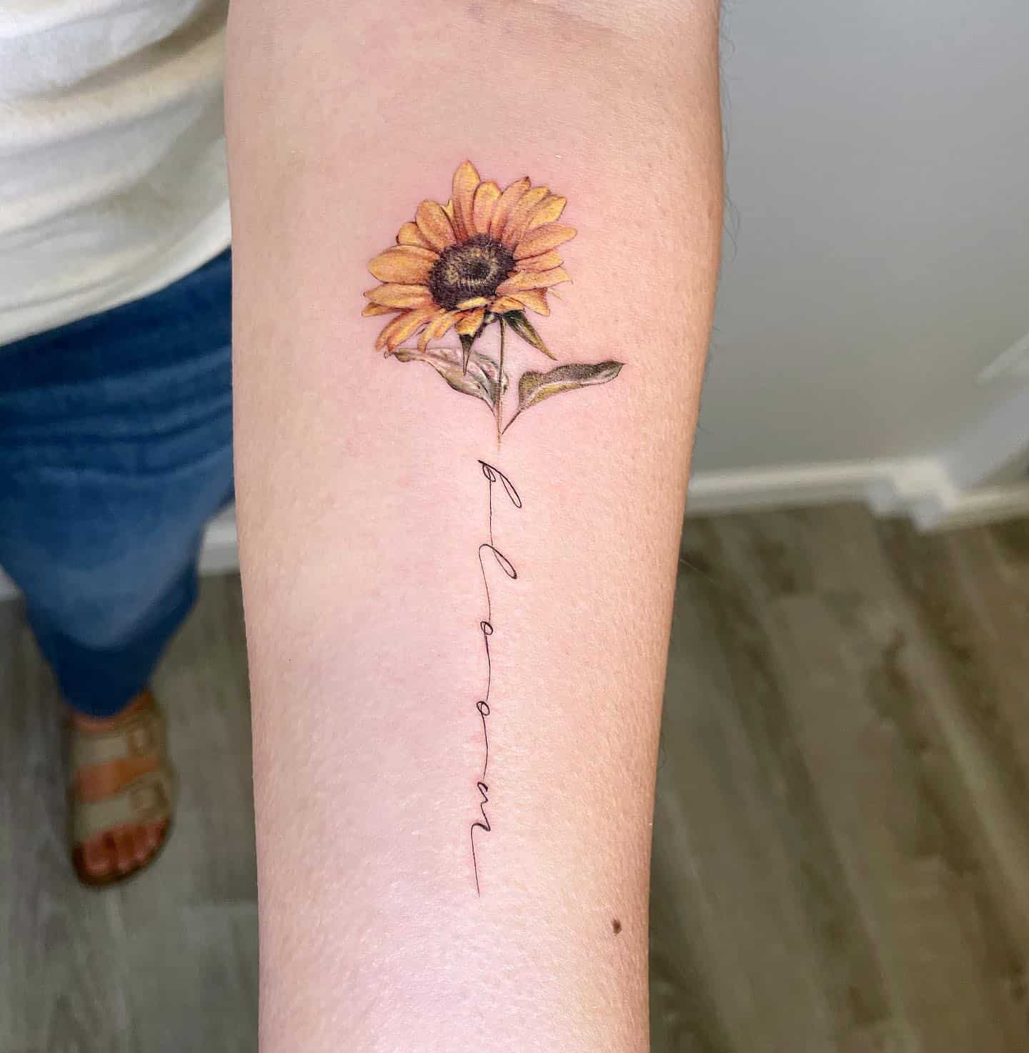 Sunflower Tattoo Ideas 38