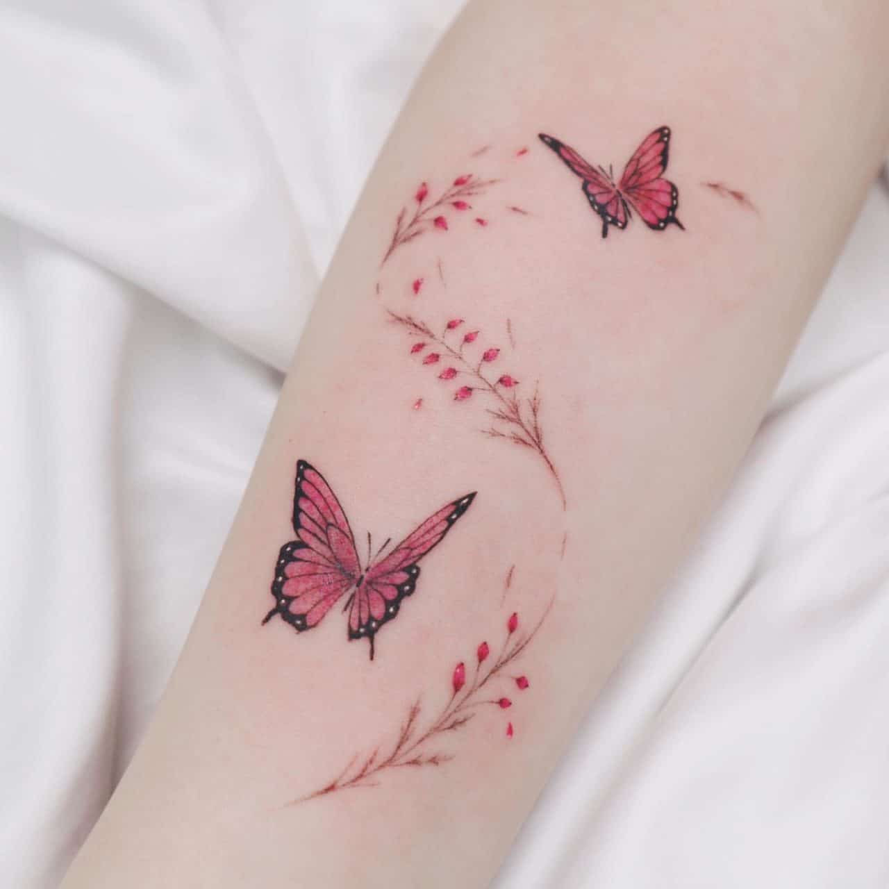 40 Beautiful Red Butterfly Tattoo Ideas for Men & Women in 2023