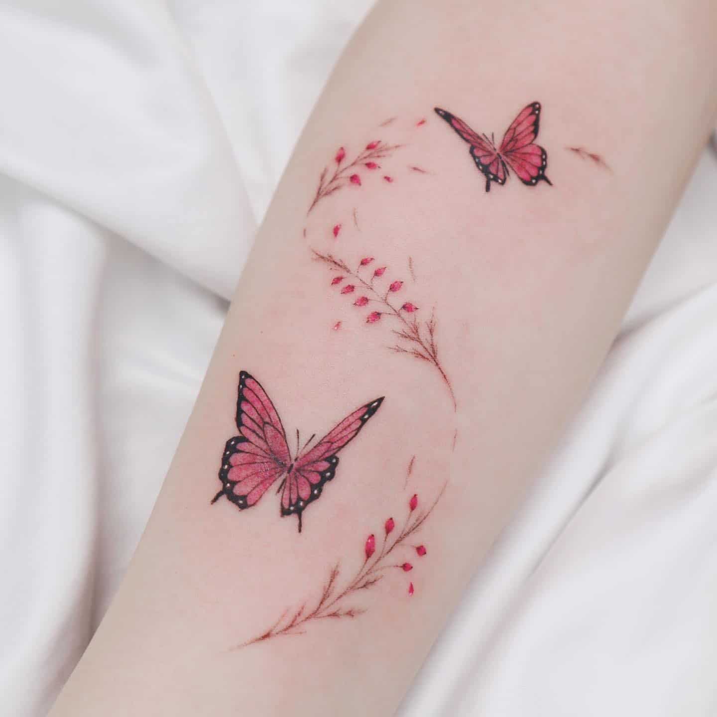 Red Butterfly Tattoo Ideas 4