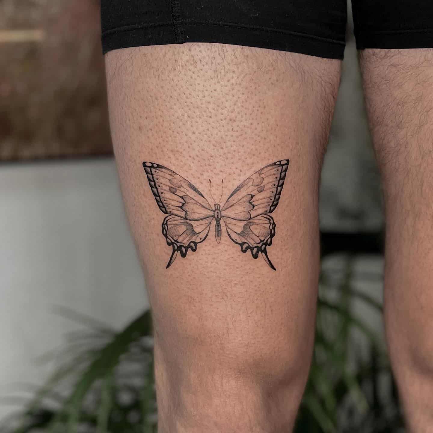 Butterfly Thigh Tattoo Ideas 22