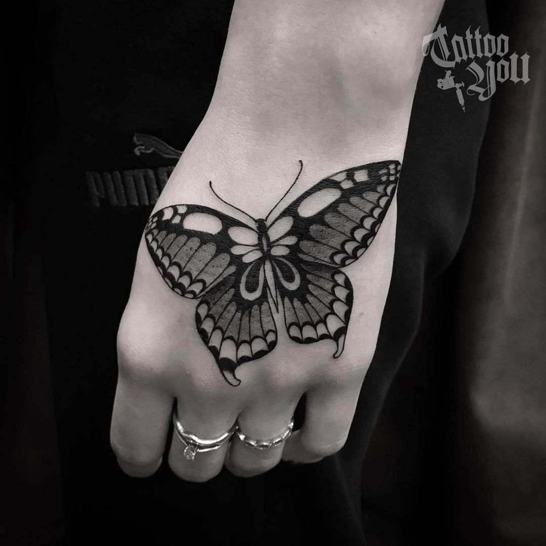 Butterfly Hand Tattoo Ideas 21