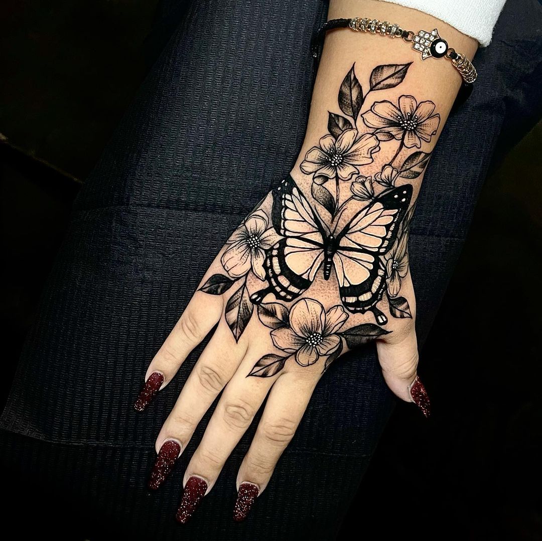 Butterfly Hand Tattoo Ideas 27