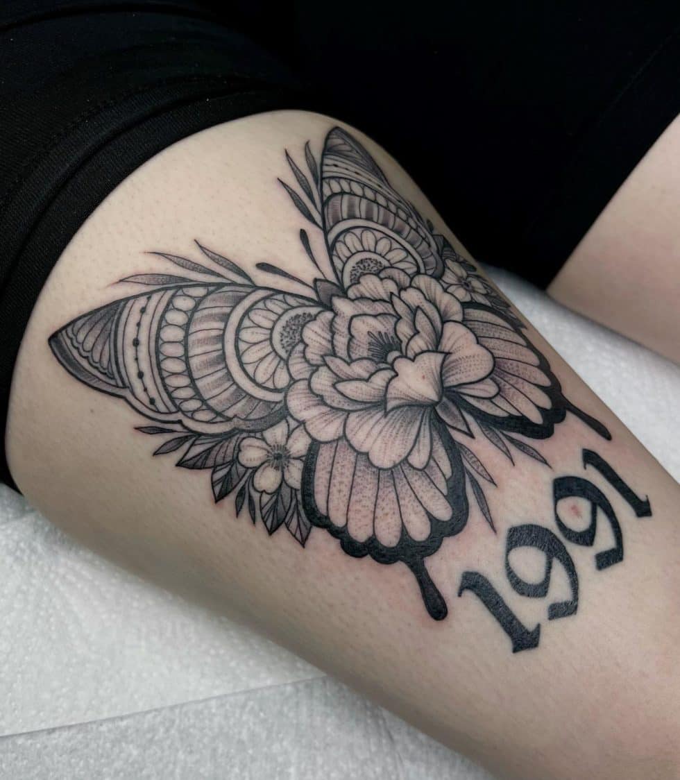 30 Awesome Butterfly Thigh Tattoo Ideas for Men & Women in 2023
