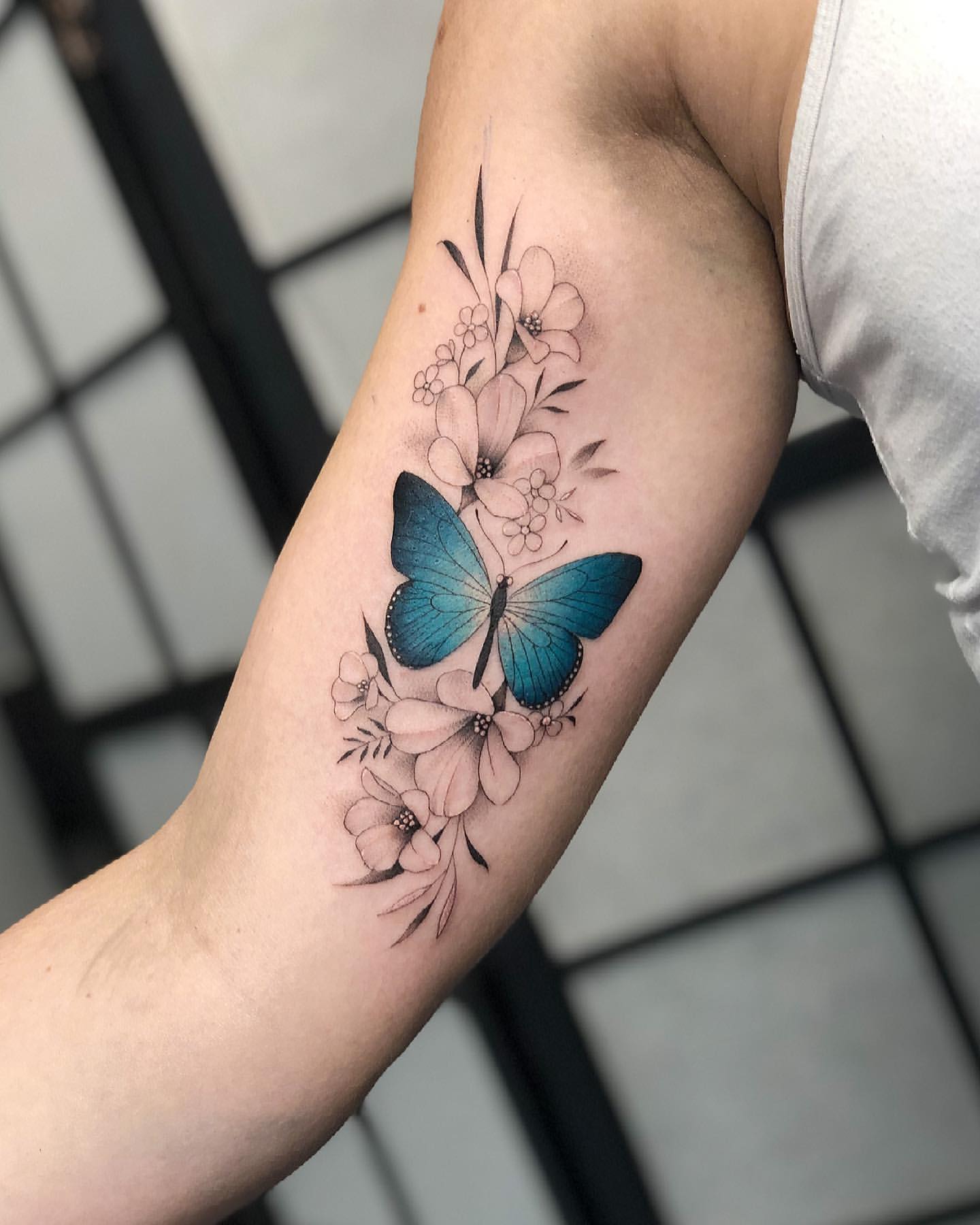 Blue Butterfly Tattoo Ideas 5