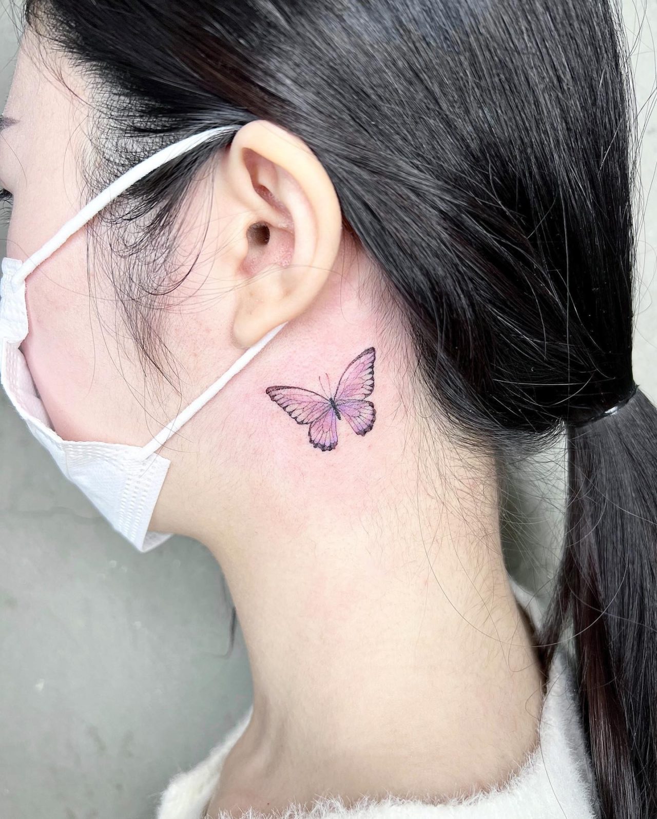 20 Awesome Butterfly Tattoo Behind Ear for Men & Women in 2023