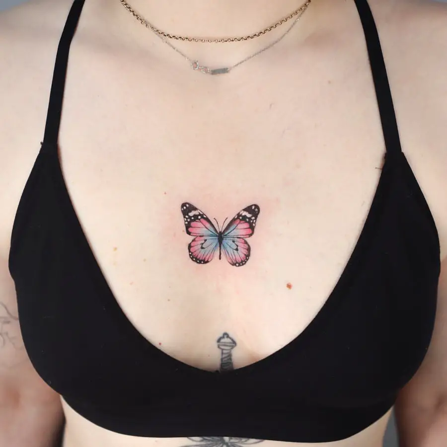 Blue Butterfly Tattoo Ideas 4