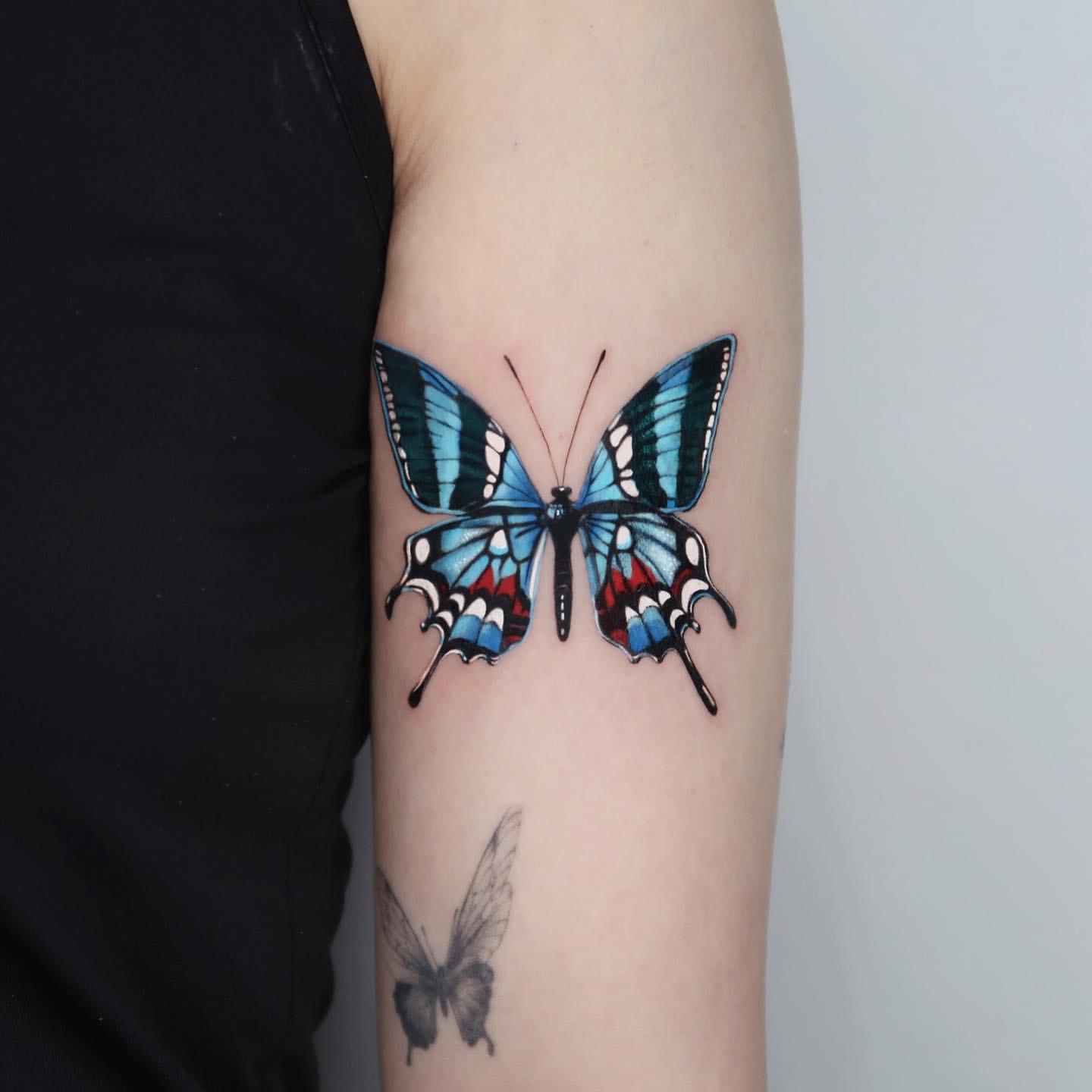 Blue Butterfly Tattoo Ideas 7