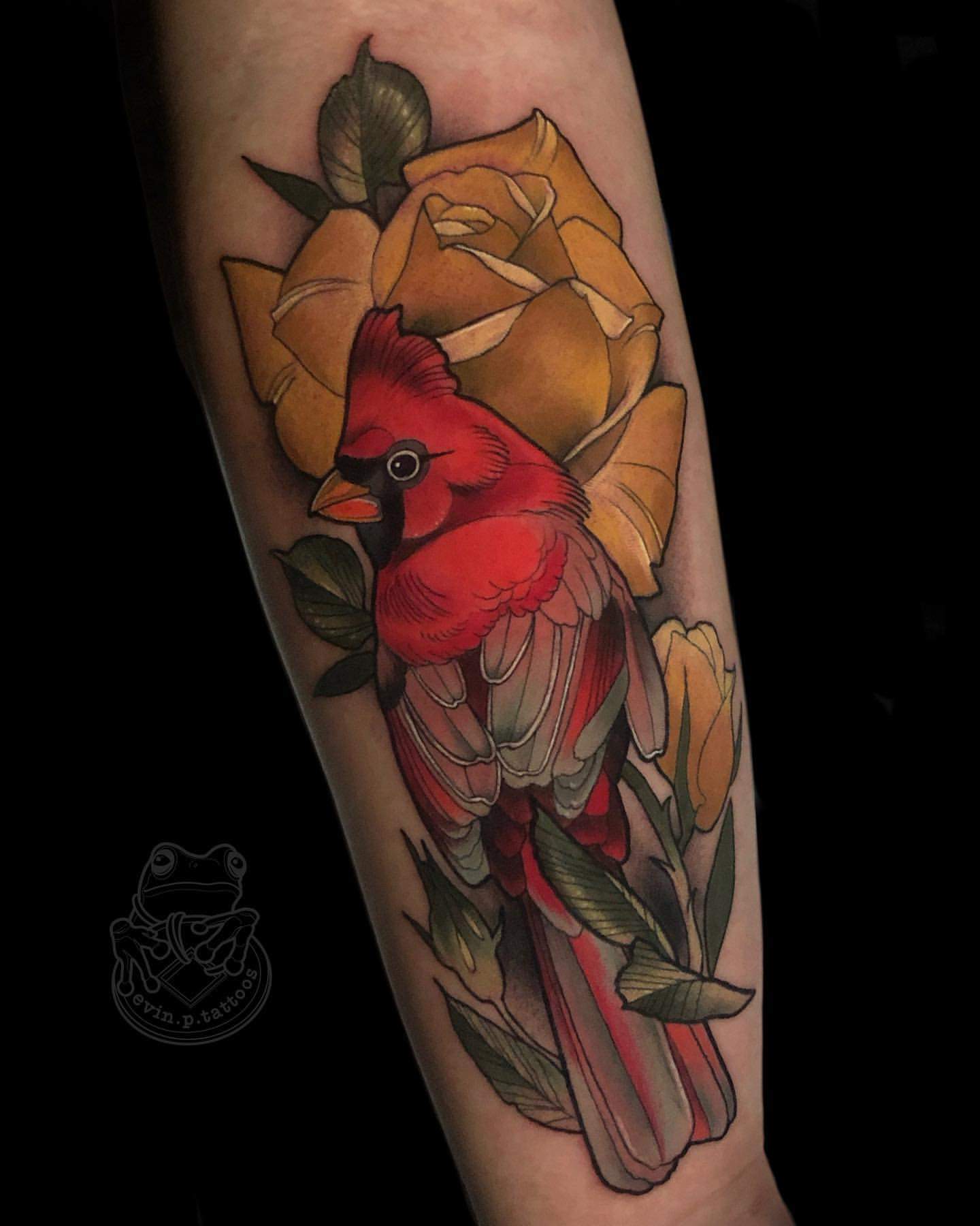 Cardinal Tattoo Ideas 14
