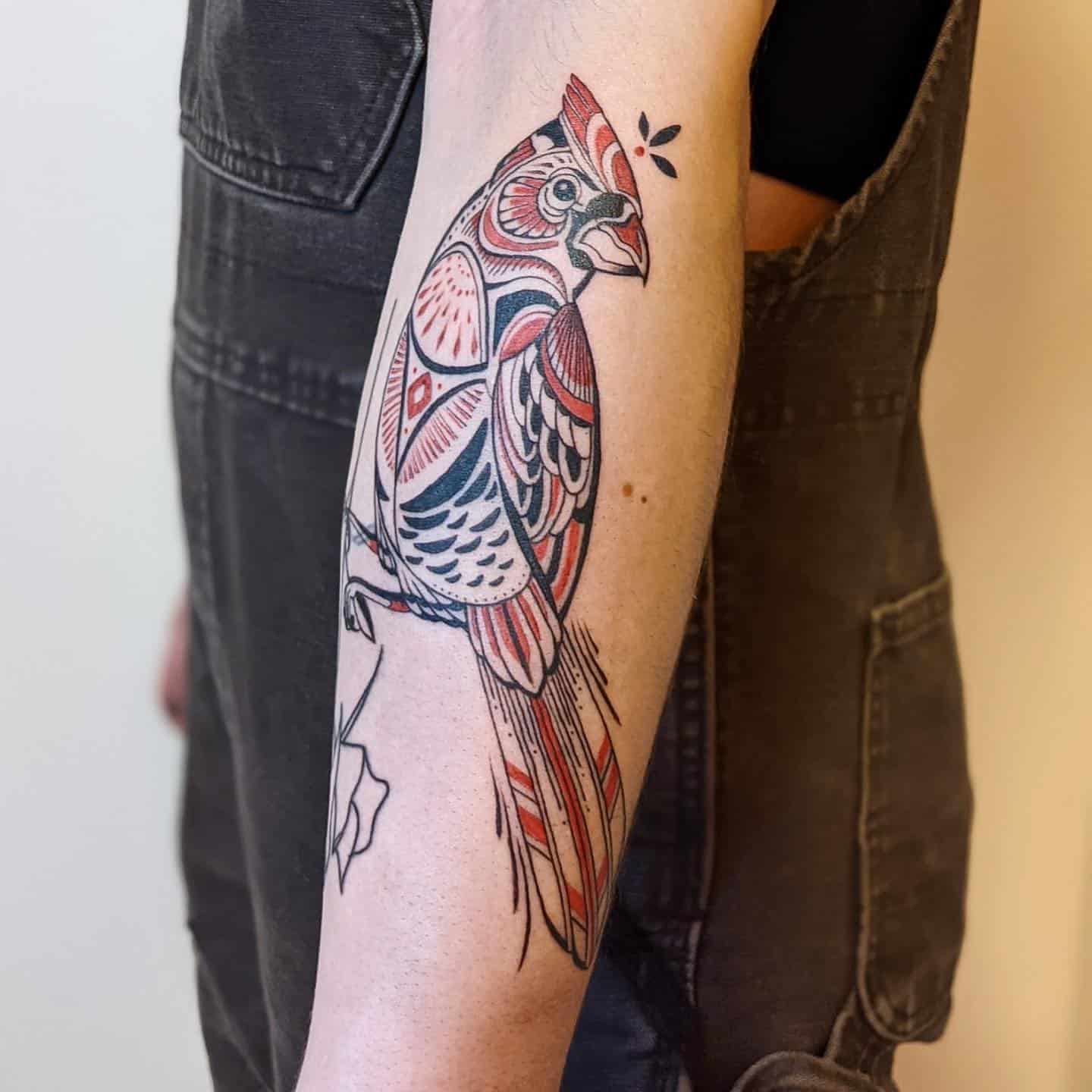 Cardinal Tattoo Ideas 16
