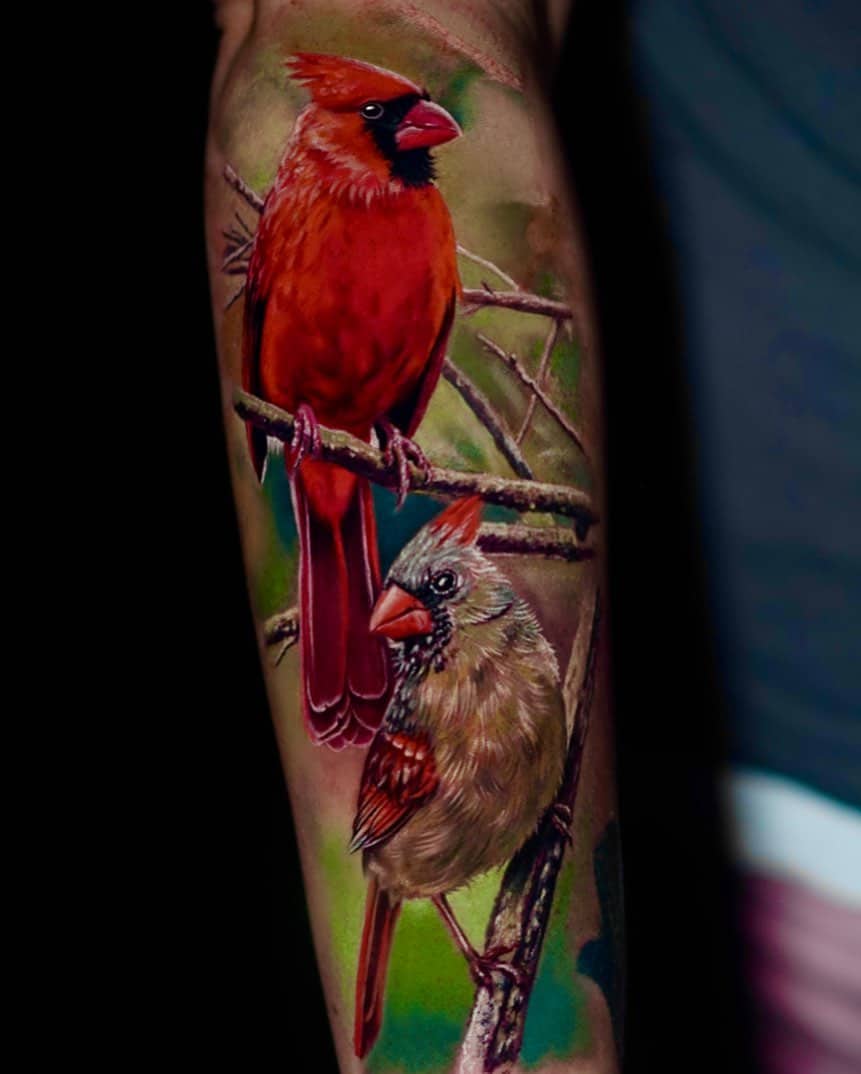 Cardinal Tattoo Ideas 28