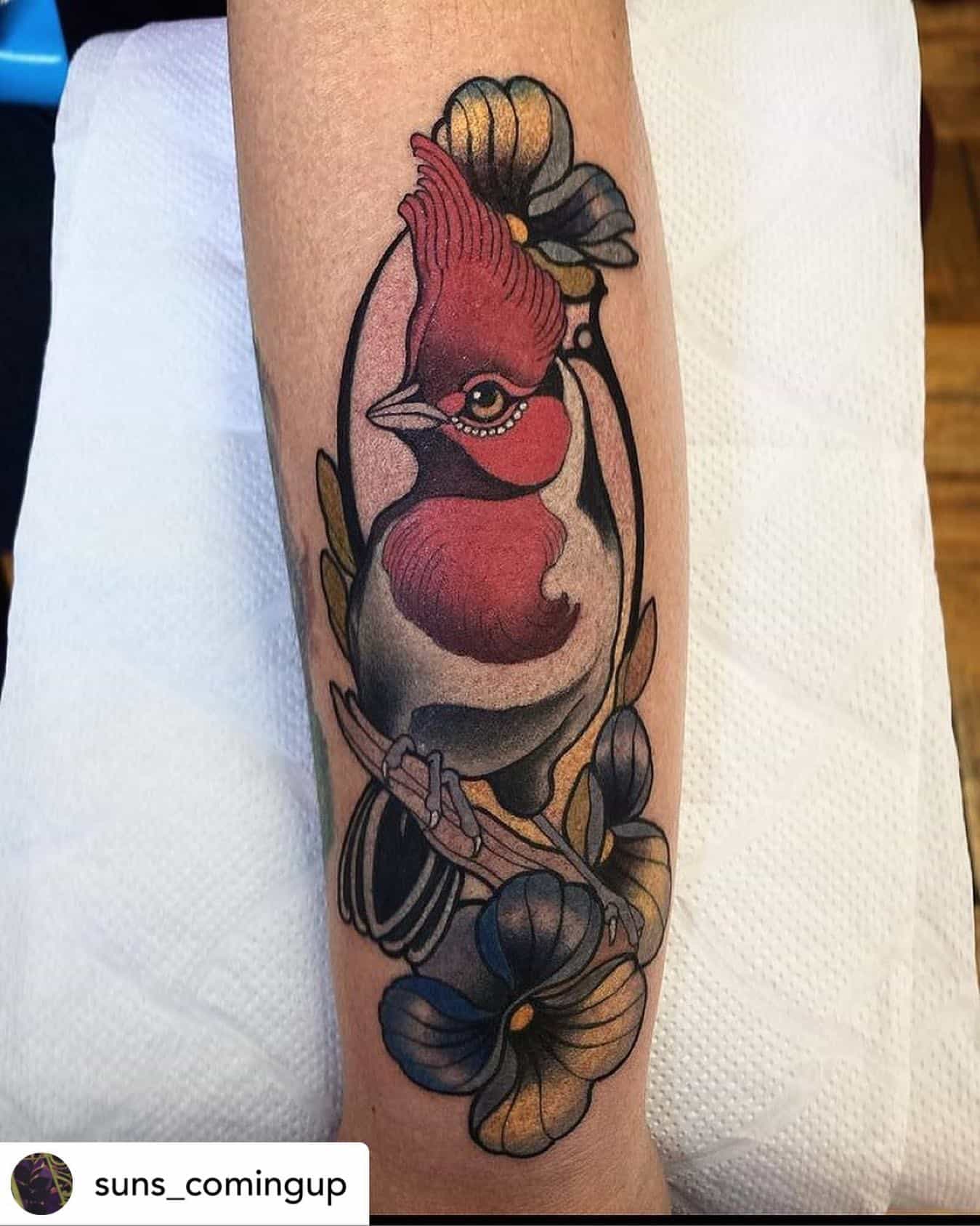 Bird and Rose Tattoo by Sam Ford TattooNOW