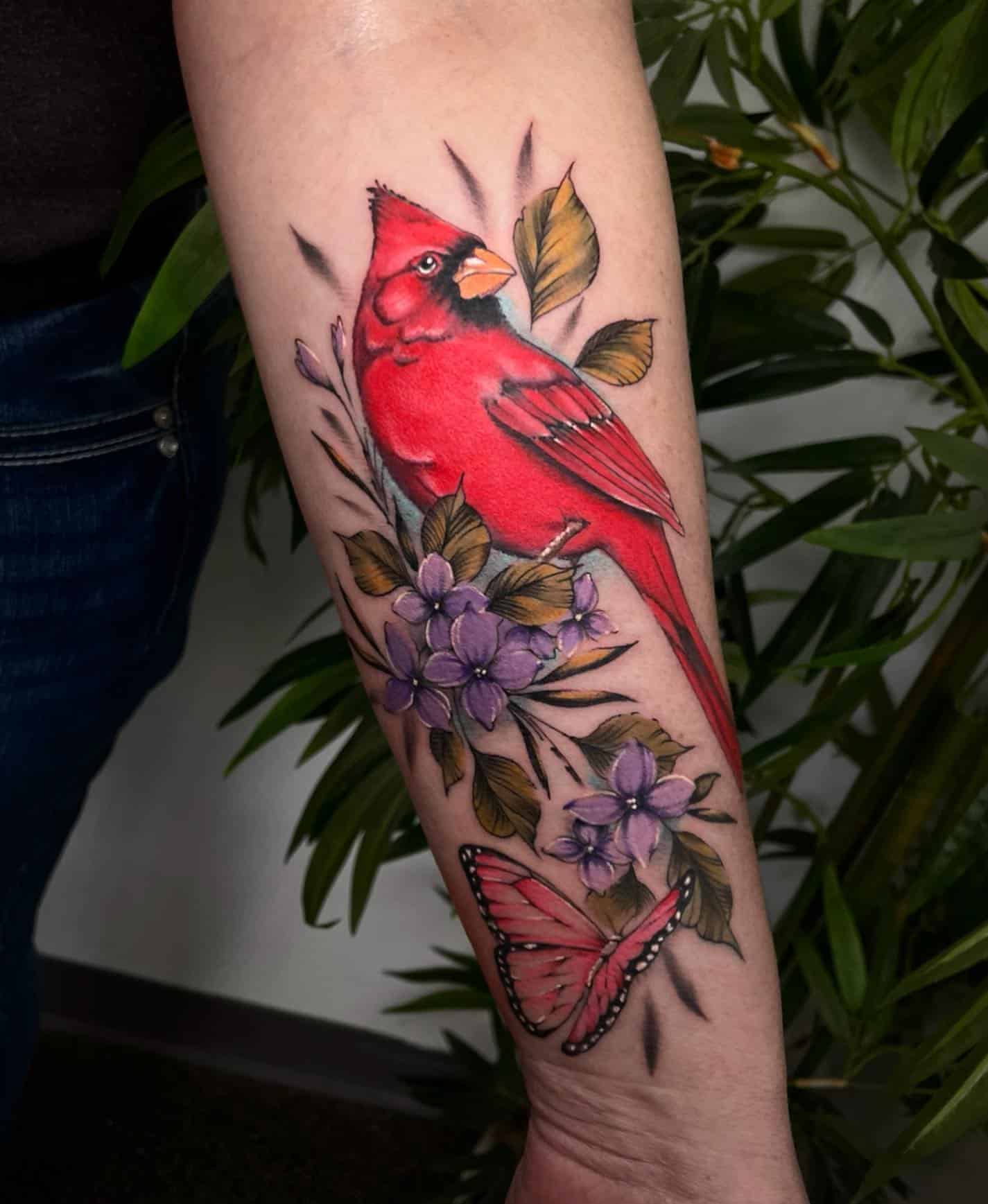 Cardinal Tattoo Ideas 38