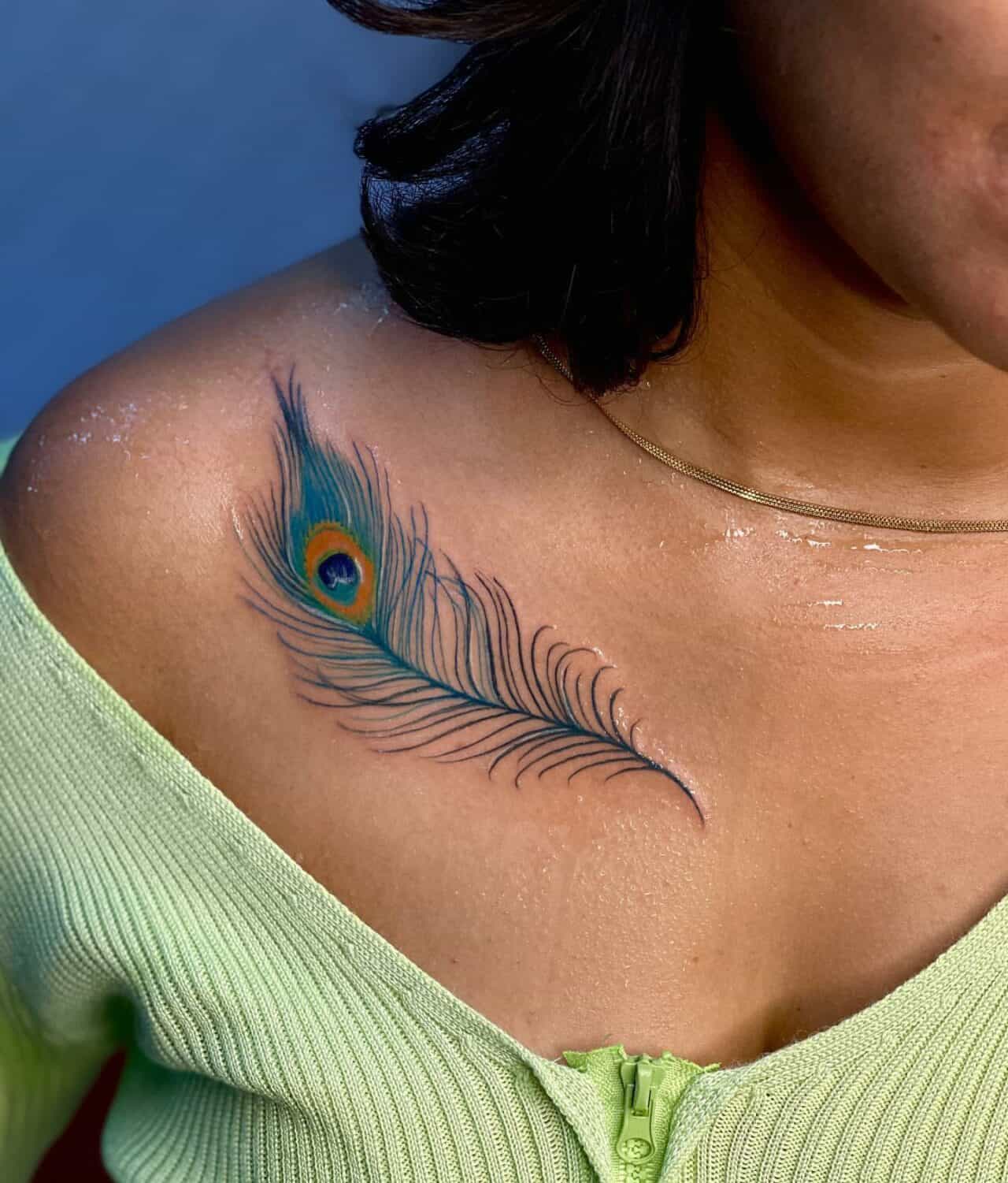 14 Beautiful Peacock Feather Tattoo Ideas for Women in 2024