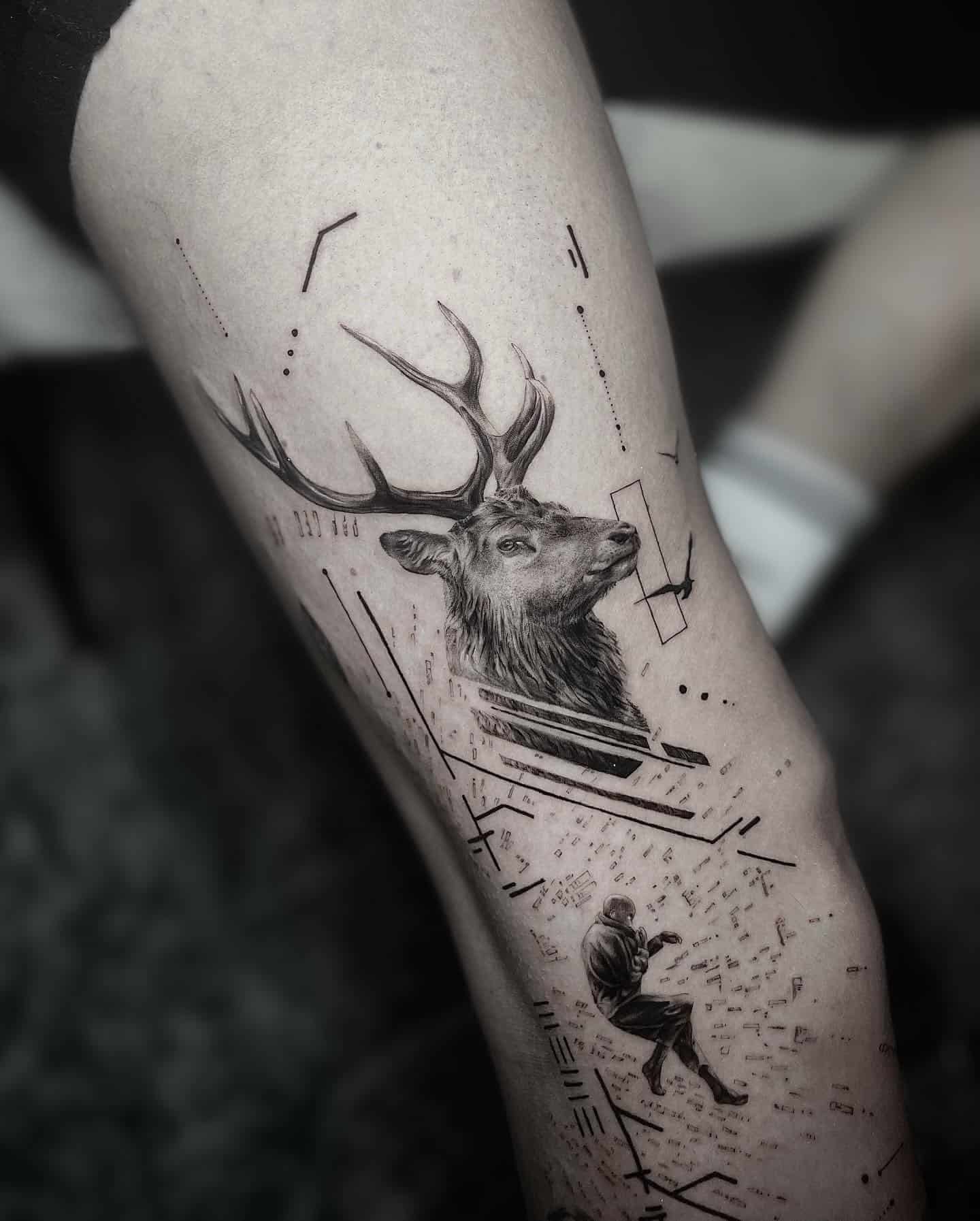 Cosmic deer tattoo by adrian bascur  Tattoogridnet