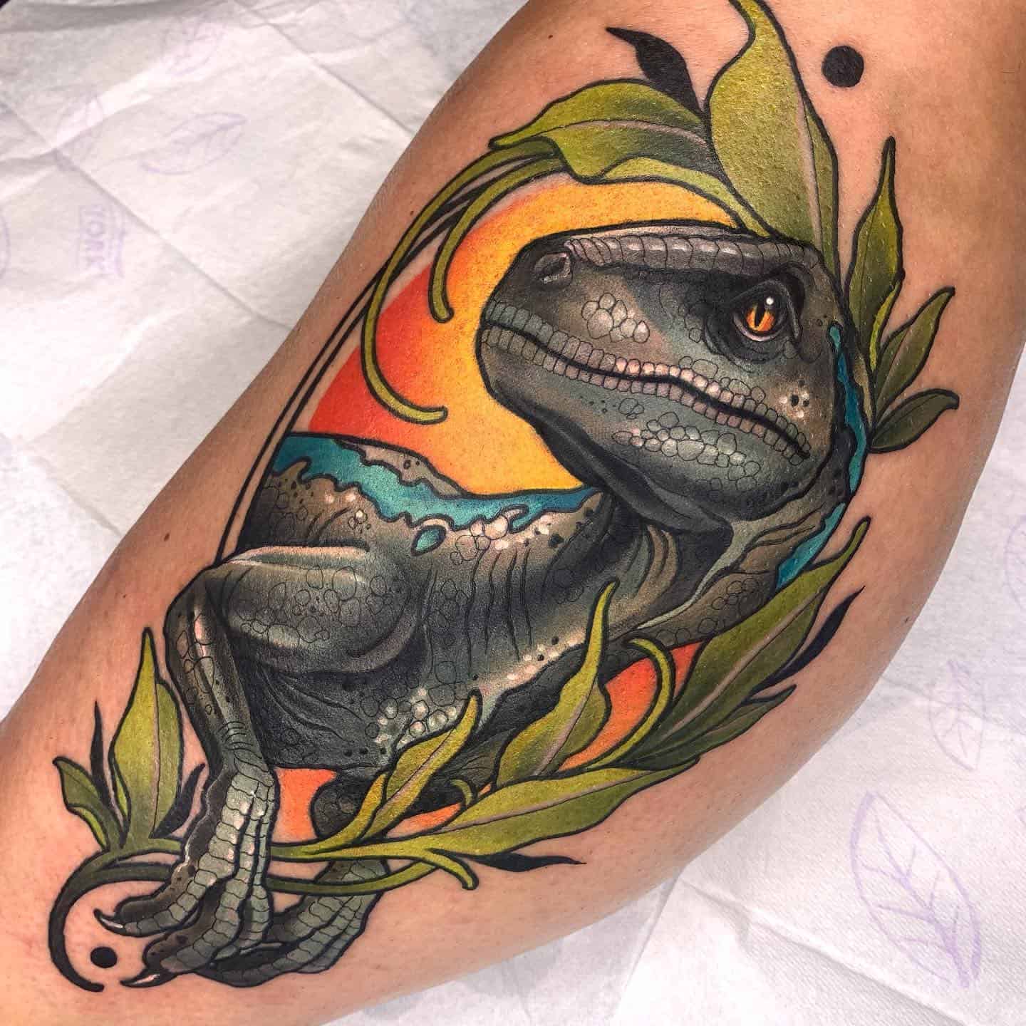Image result for simple velociraptor tattoo | Dinosaur tattoos, Velociraptor,  Tattoos