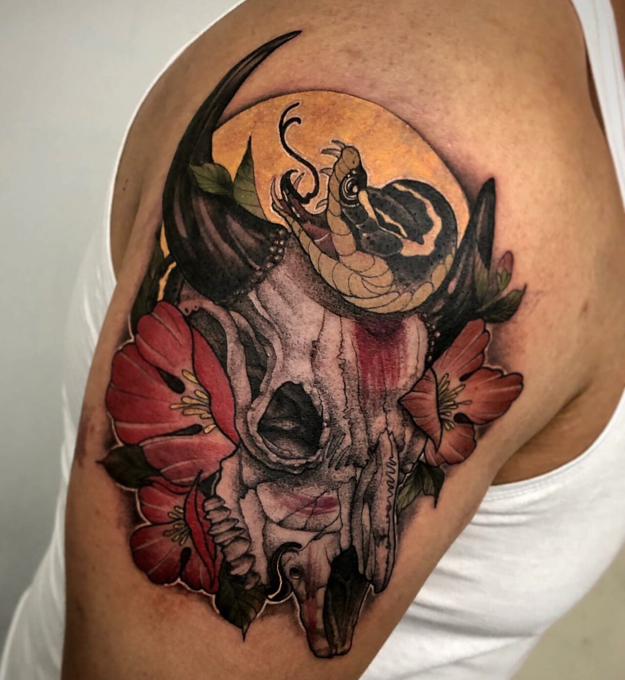 25 Powerful Bull Skull Tattoo Ideas for Men & Women in 2023