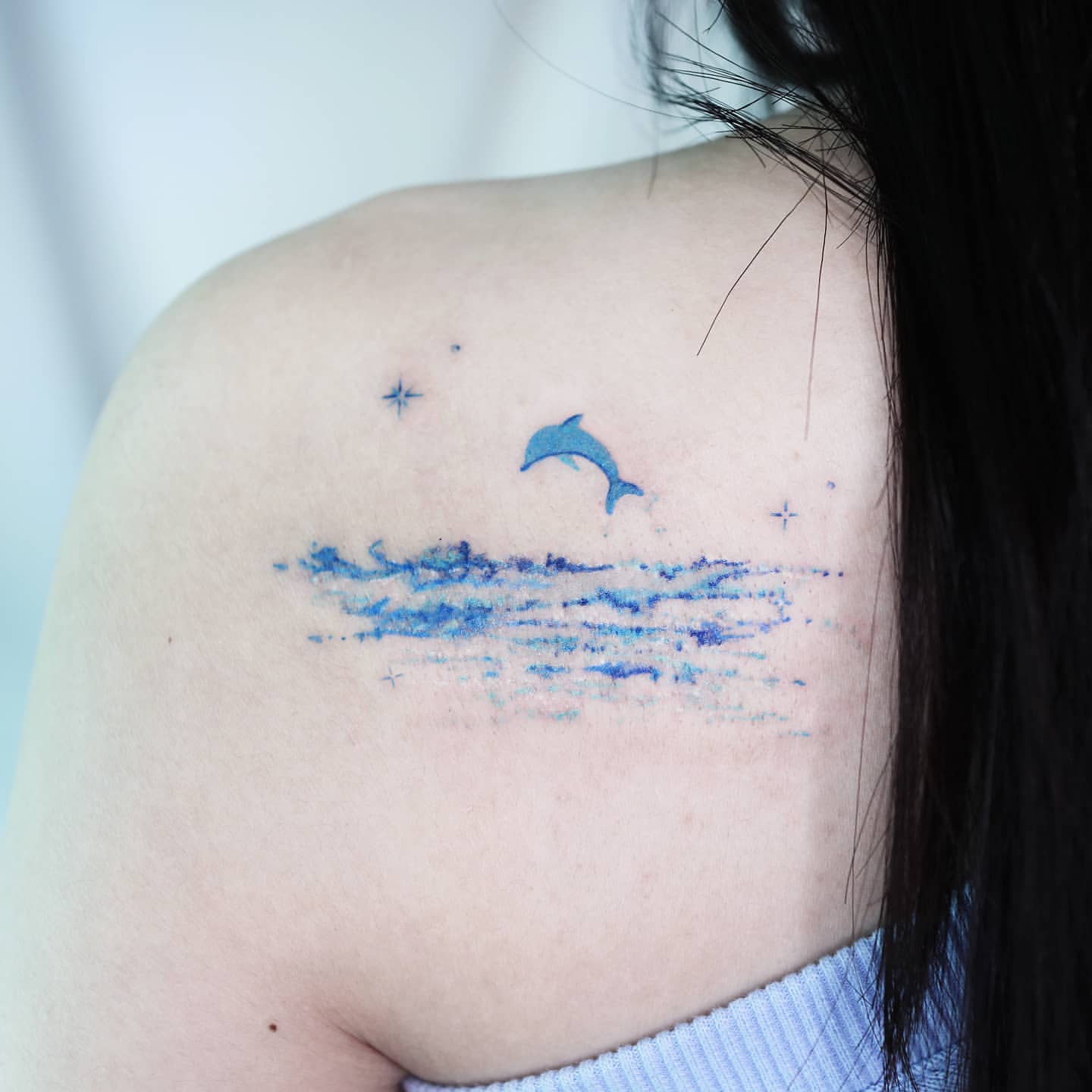Oottati Small Cute Temporary Tattoo Dolphin Arm Set of 2  Amazonin  Beauty