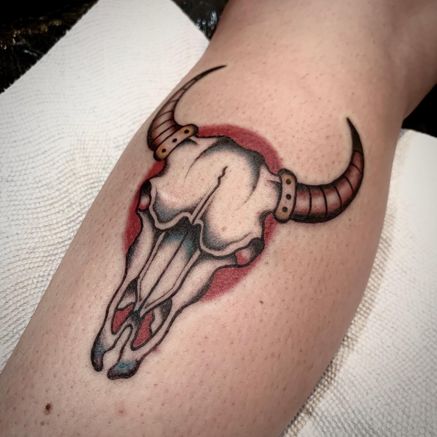 Bull Skull Tattoo Ideas 8