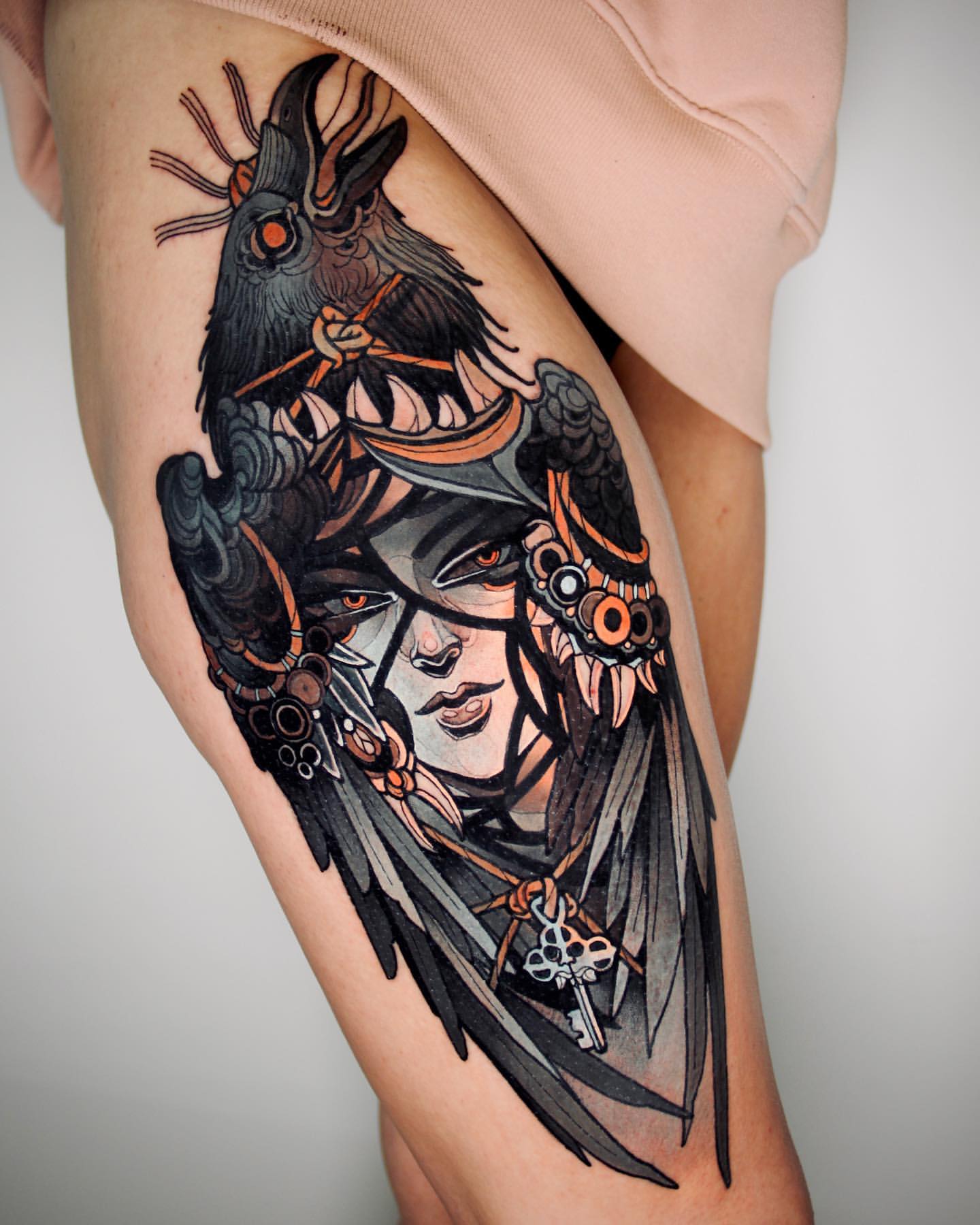 Raven Tattoo Ideas 14