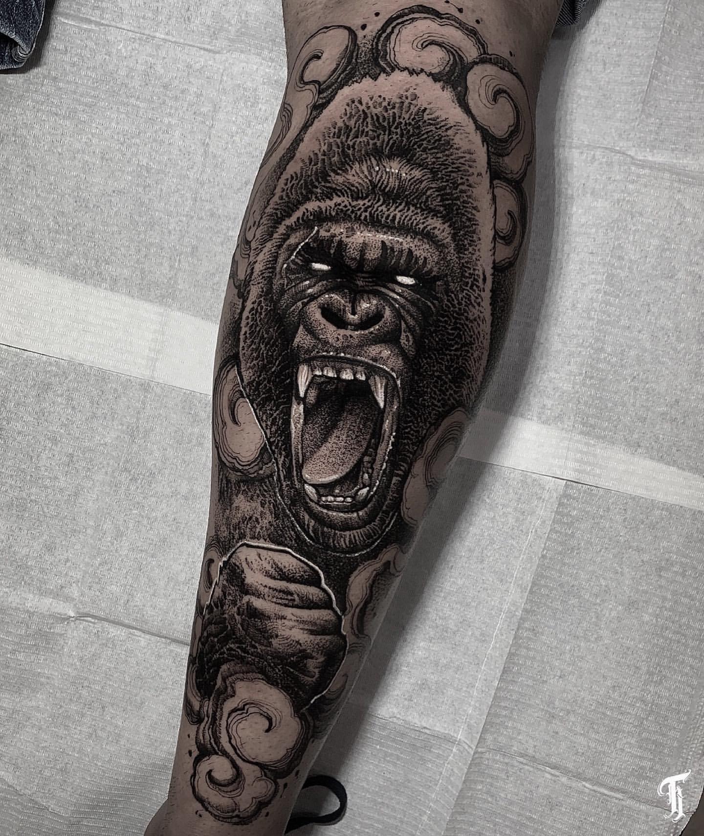 Gorilla Tattoo Ideas 22