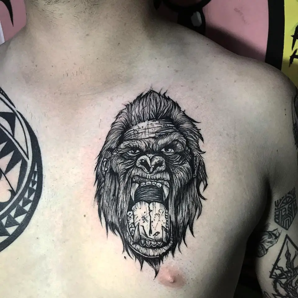 Gorilla Tattoo Ideas 8