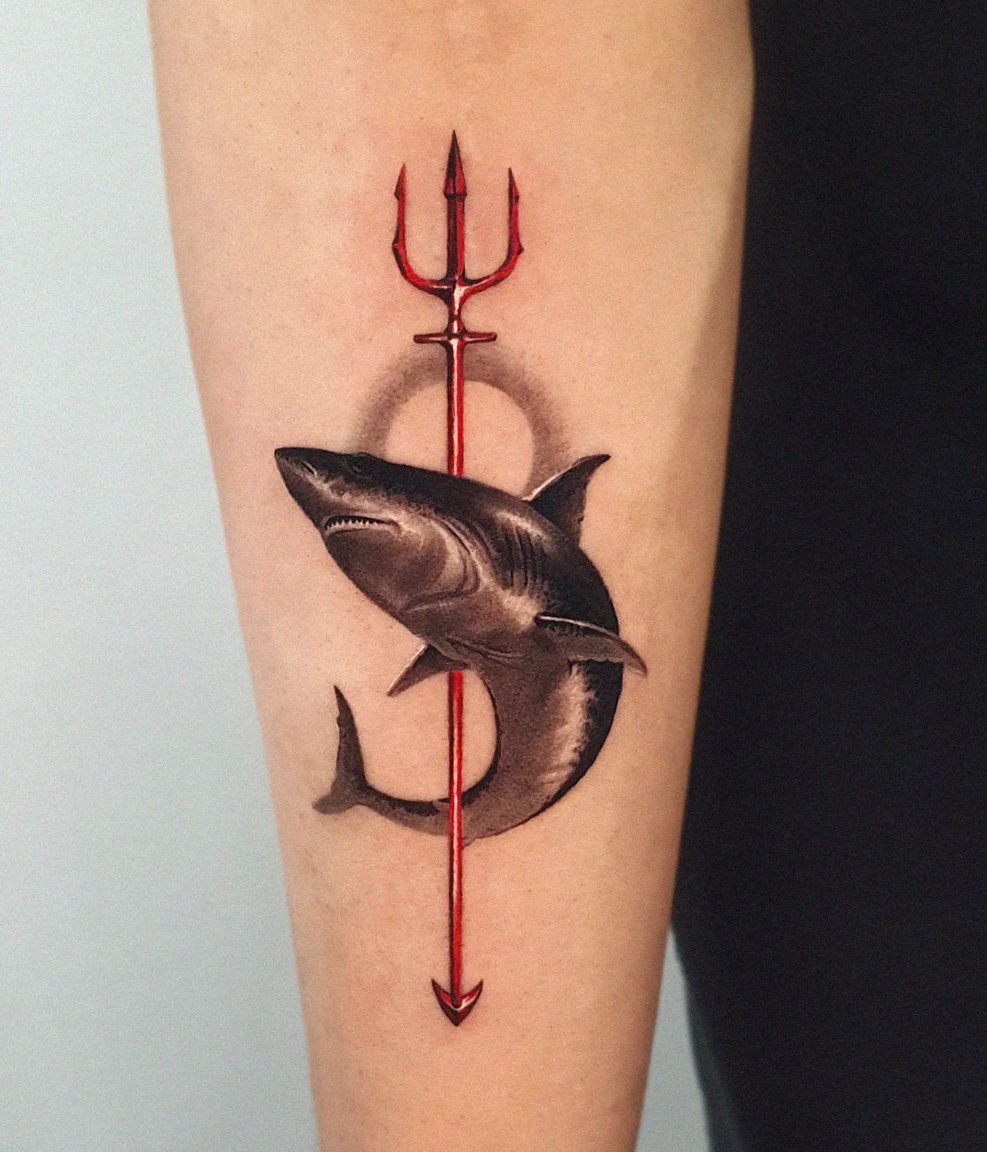 Shark Tattoo Grinning - Tattoo Ideas and Designs | Tattoos.ai