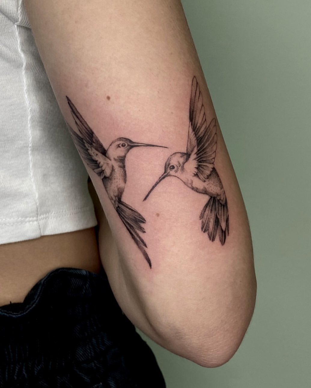 2 traditional hummingbird tattoo