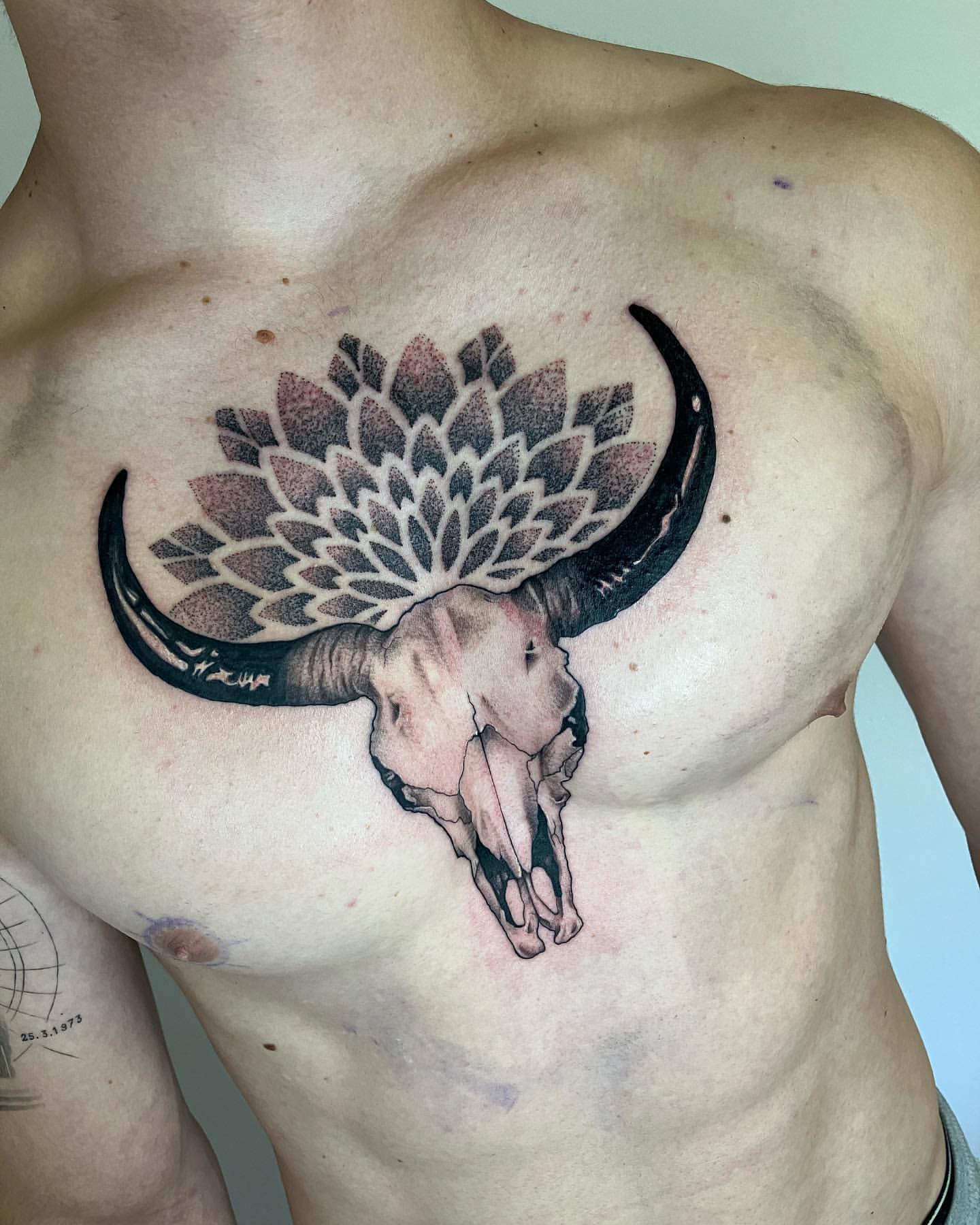 Bull Skull Tattoo Ideas 18