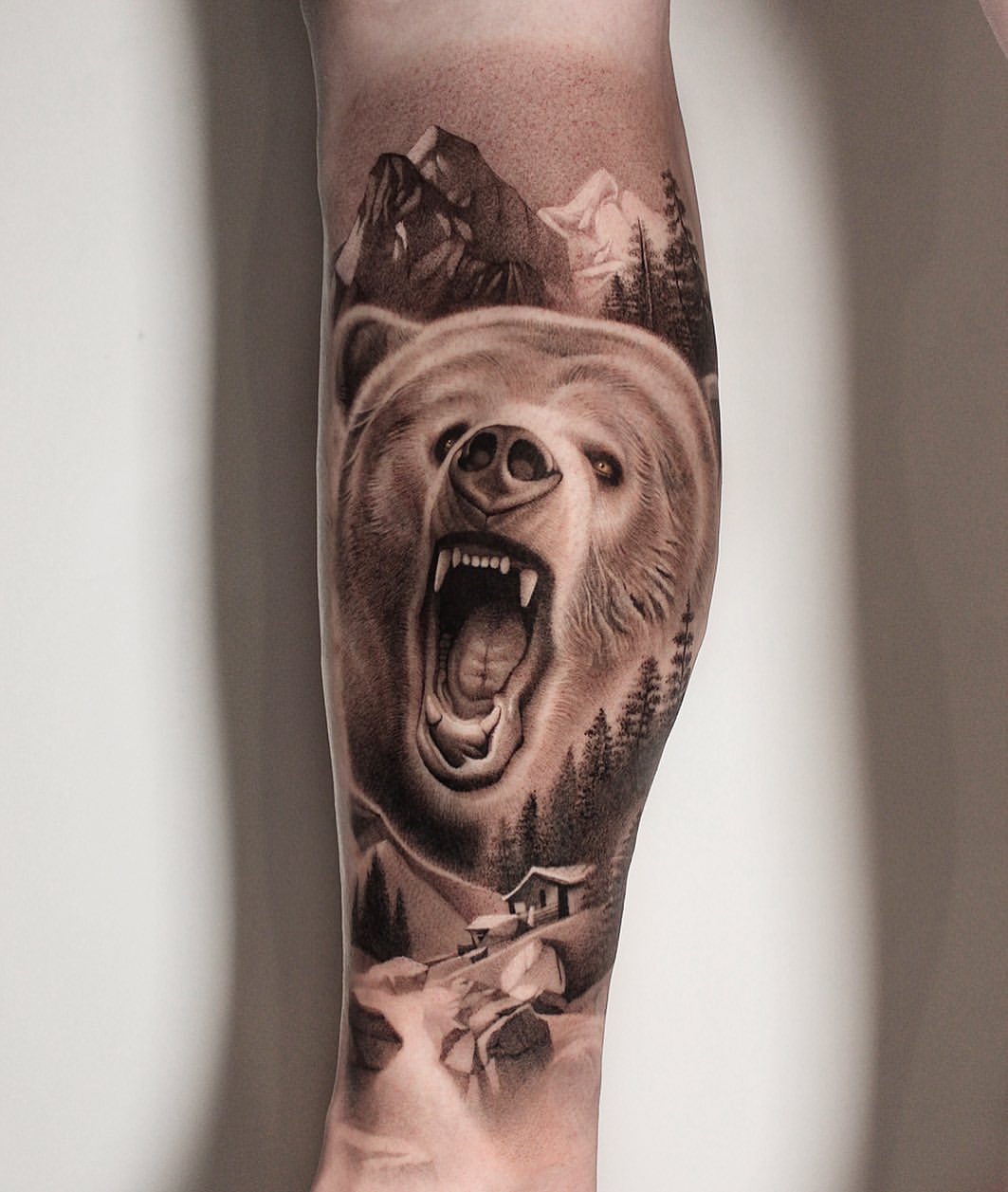 Bear forearm tattoo  Funky Rooster Tattoo and Art Studio  Facebook