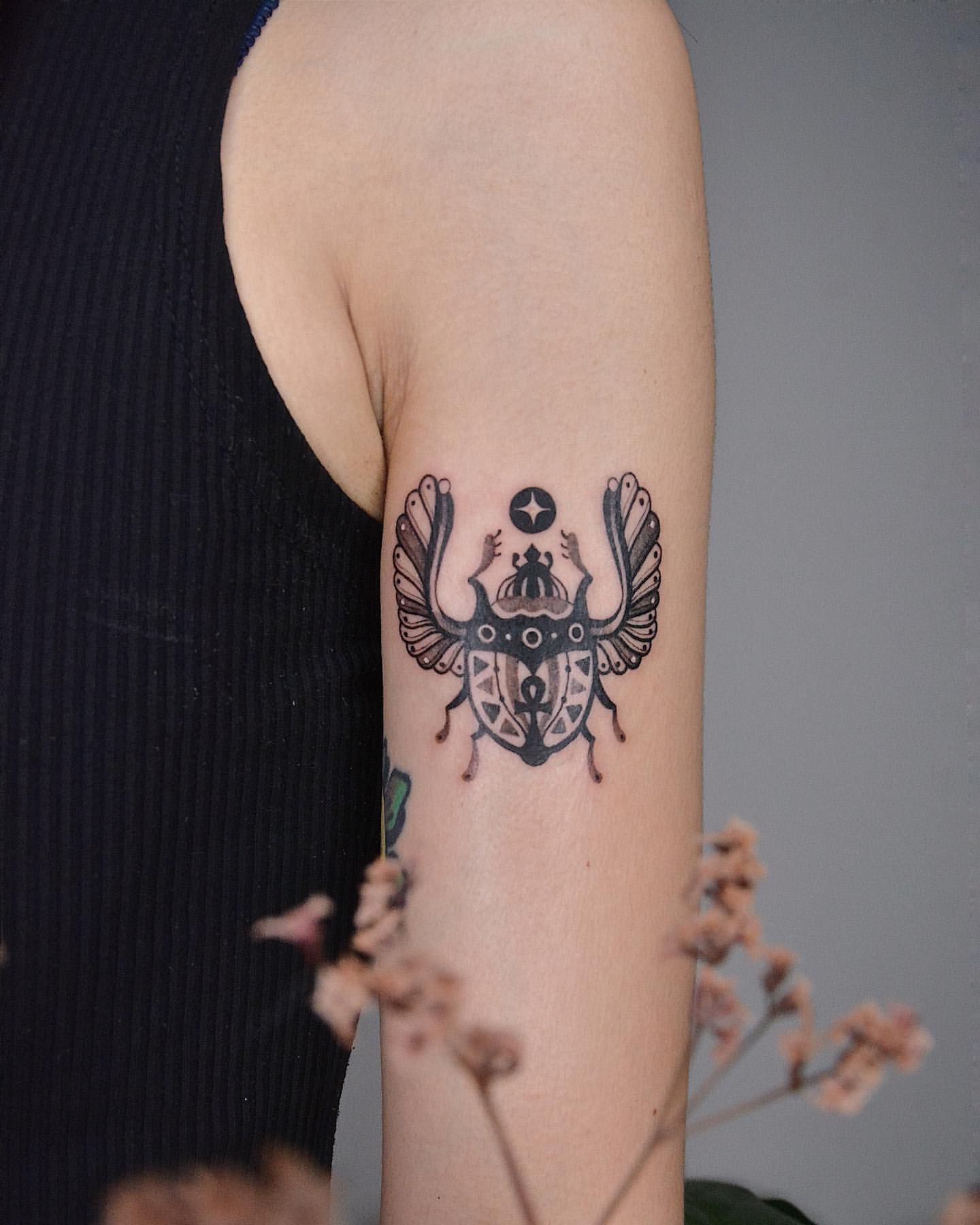 Scarab/Beetle Tattoo Ideas 23