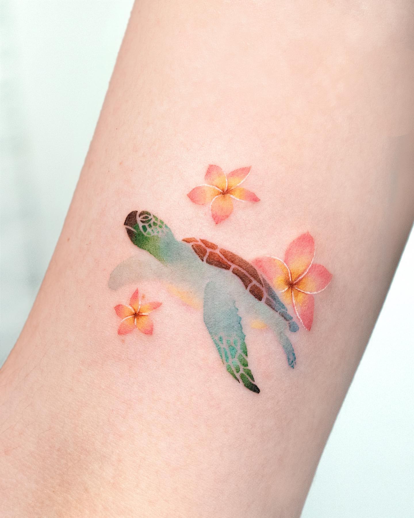 Sea Turtle Tattoo Ideas 37
