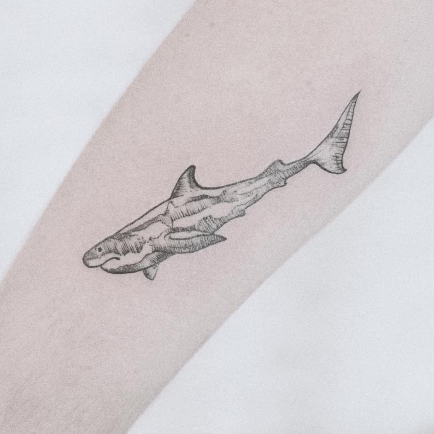 Shark Swimming Water Tattoo by Aloysius Patrimonio