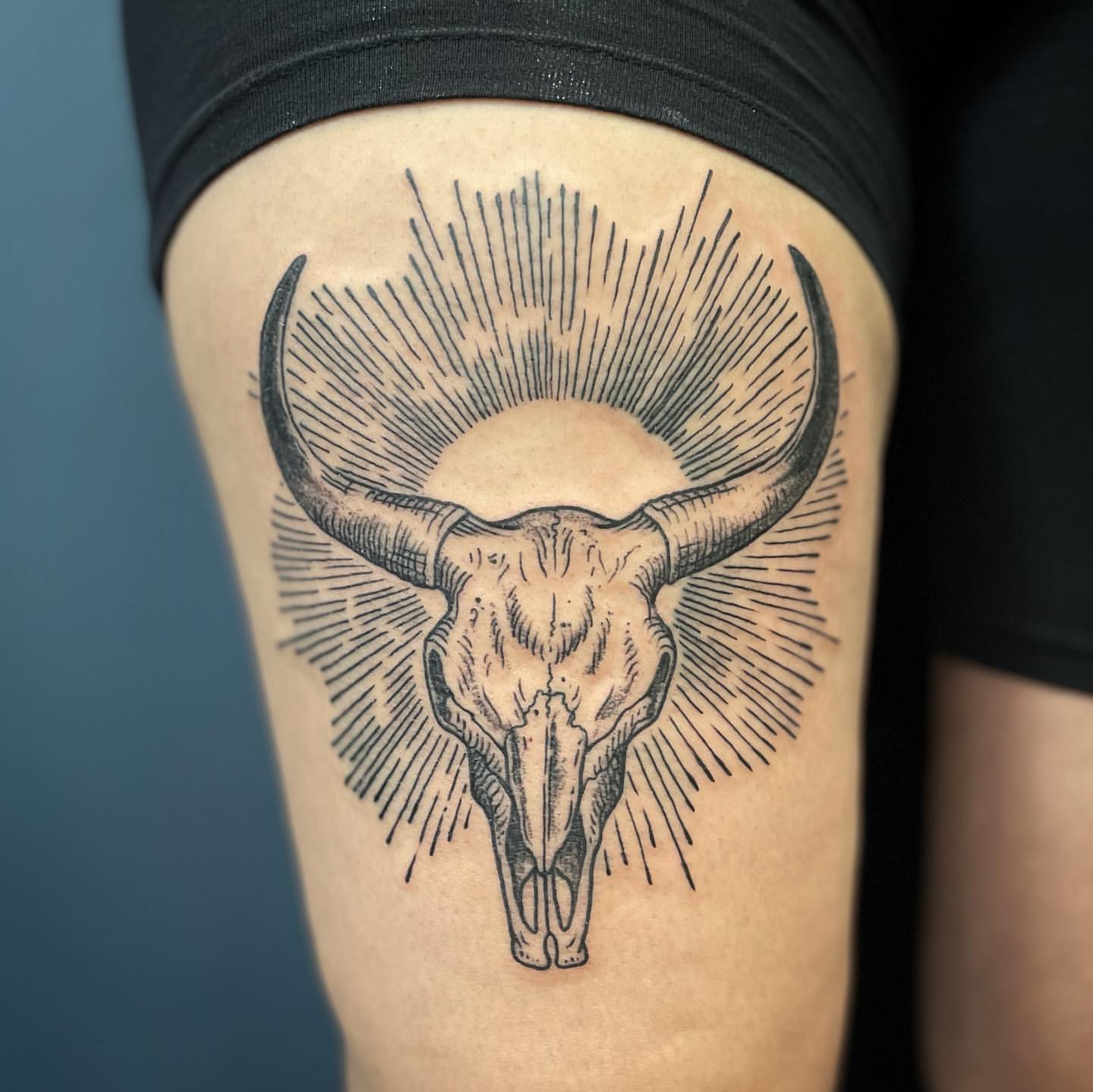 Bull Skull Tattoo Ideas 22