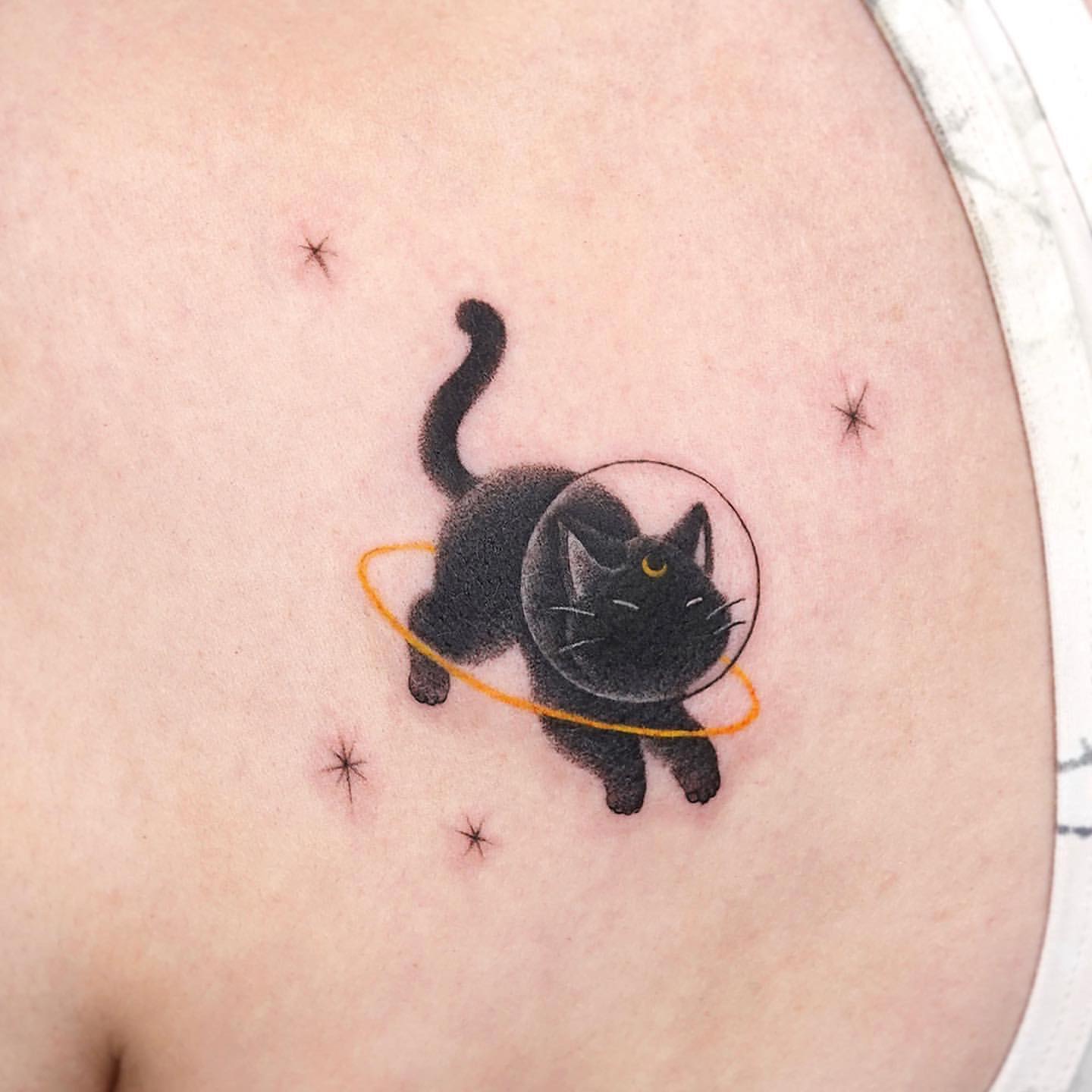 50+ Best Black Cat Tattoo Design Ideas (Meaning and Inspirations) | Black  cat tattoos, Cat tattoo designs, Cat silhouette tattoos