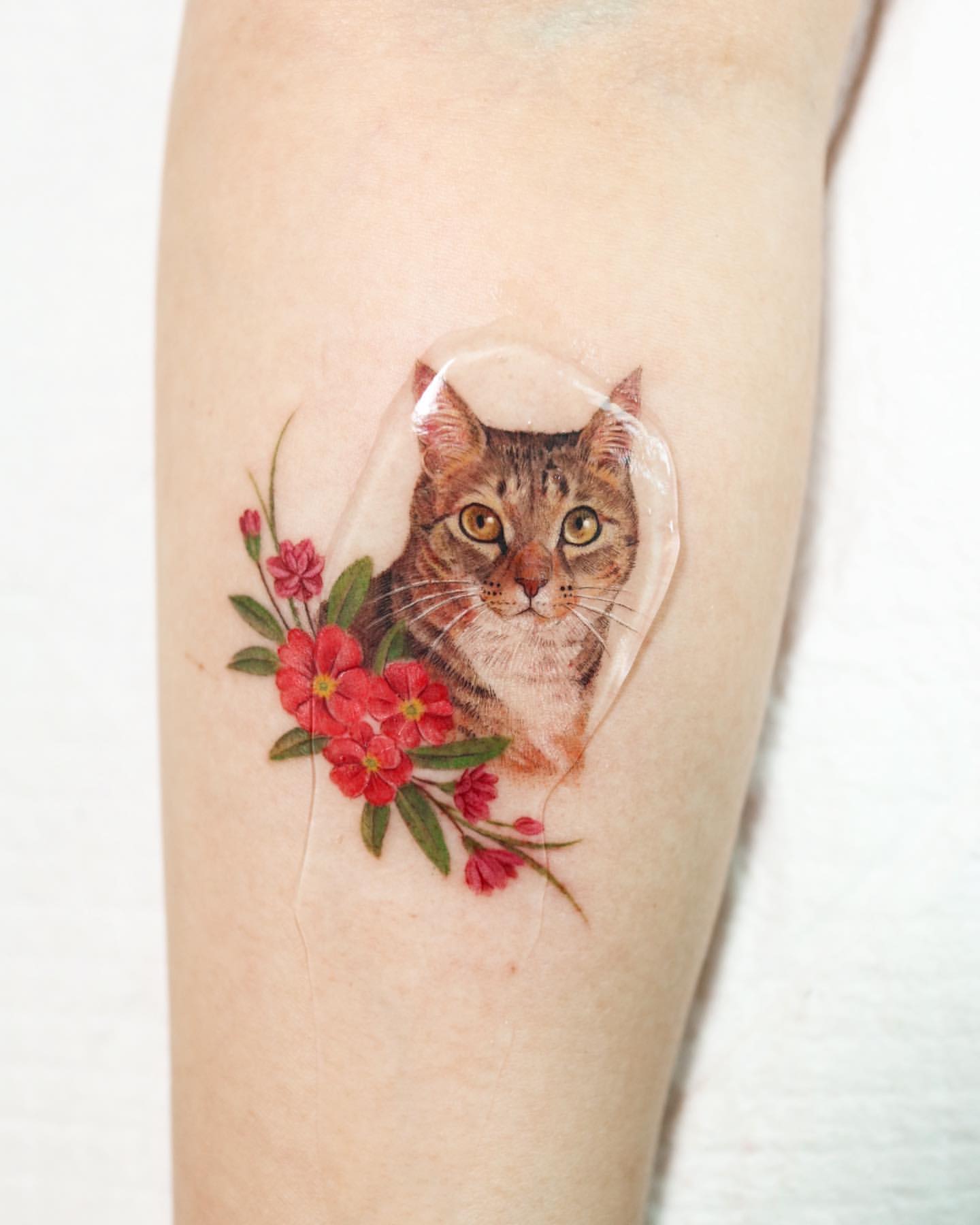 Discover 82+ Cat Tattoos With Flowers Super Hot - In.Eteachers