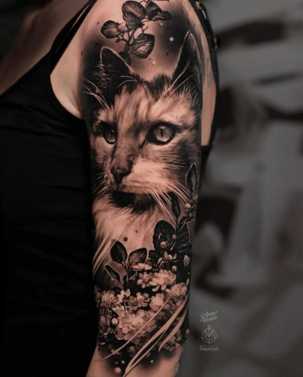 32 Cute Cat Tattoo Ideas for Women in 2023