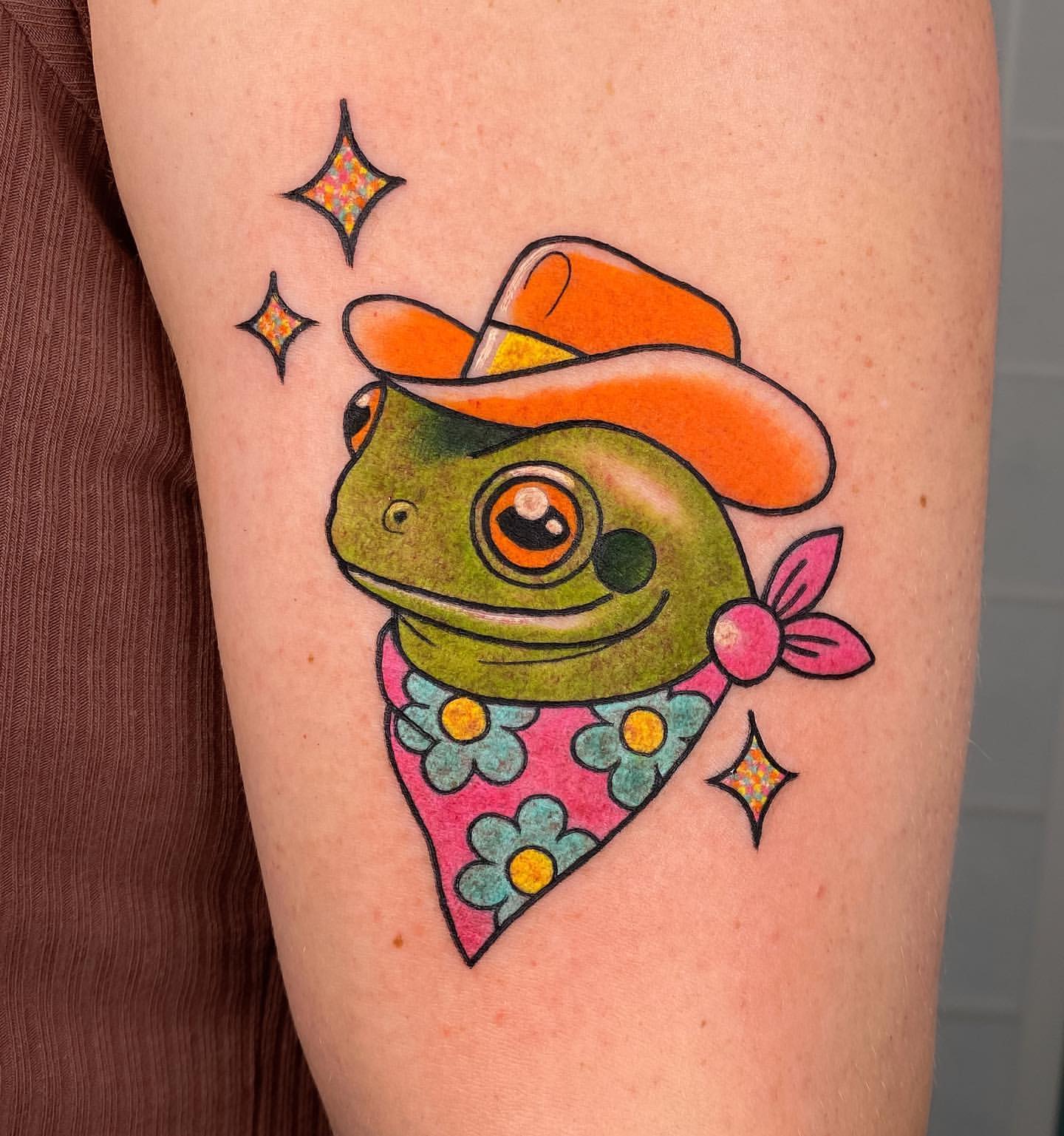 8 Funky  Solid Traditional Frog Tattoos  Tattoodo  Frog tattoos Nature  tattoo sleeve Traditional tattoo
