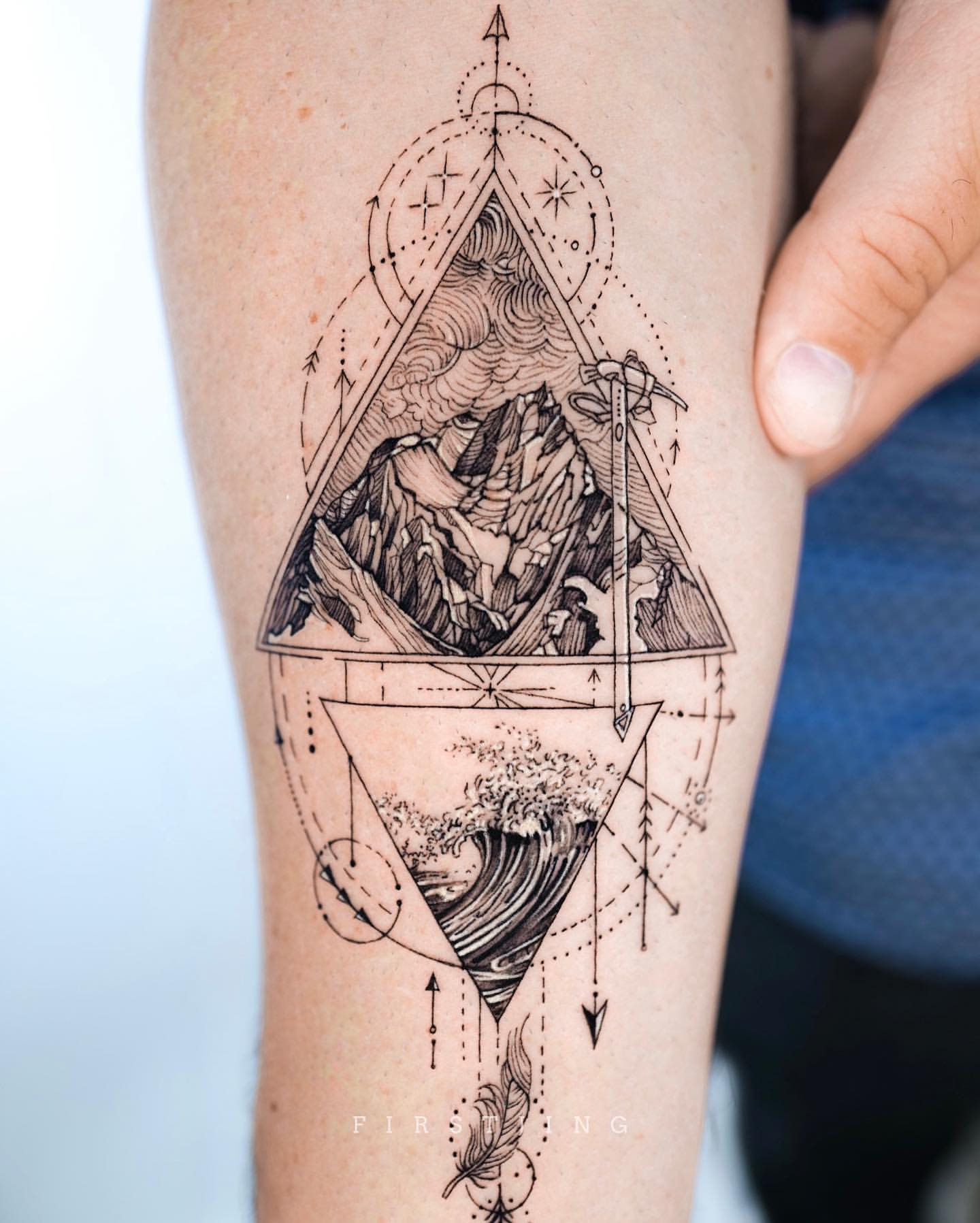 Tiny mountain range tattoo by Zaya Hastra  Tattoogridnet