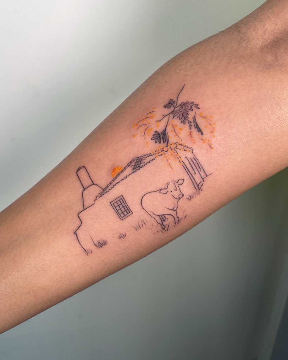 Cow Tattoo Ideas 1