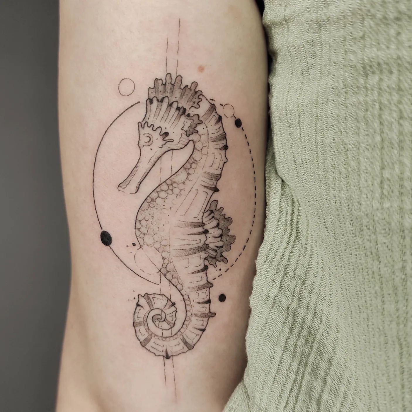 Elegant seahorse tattoo designs